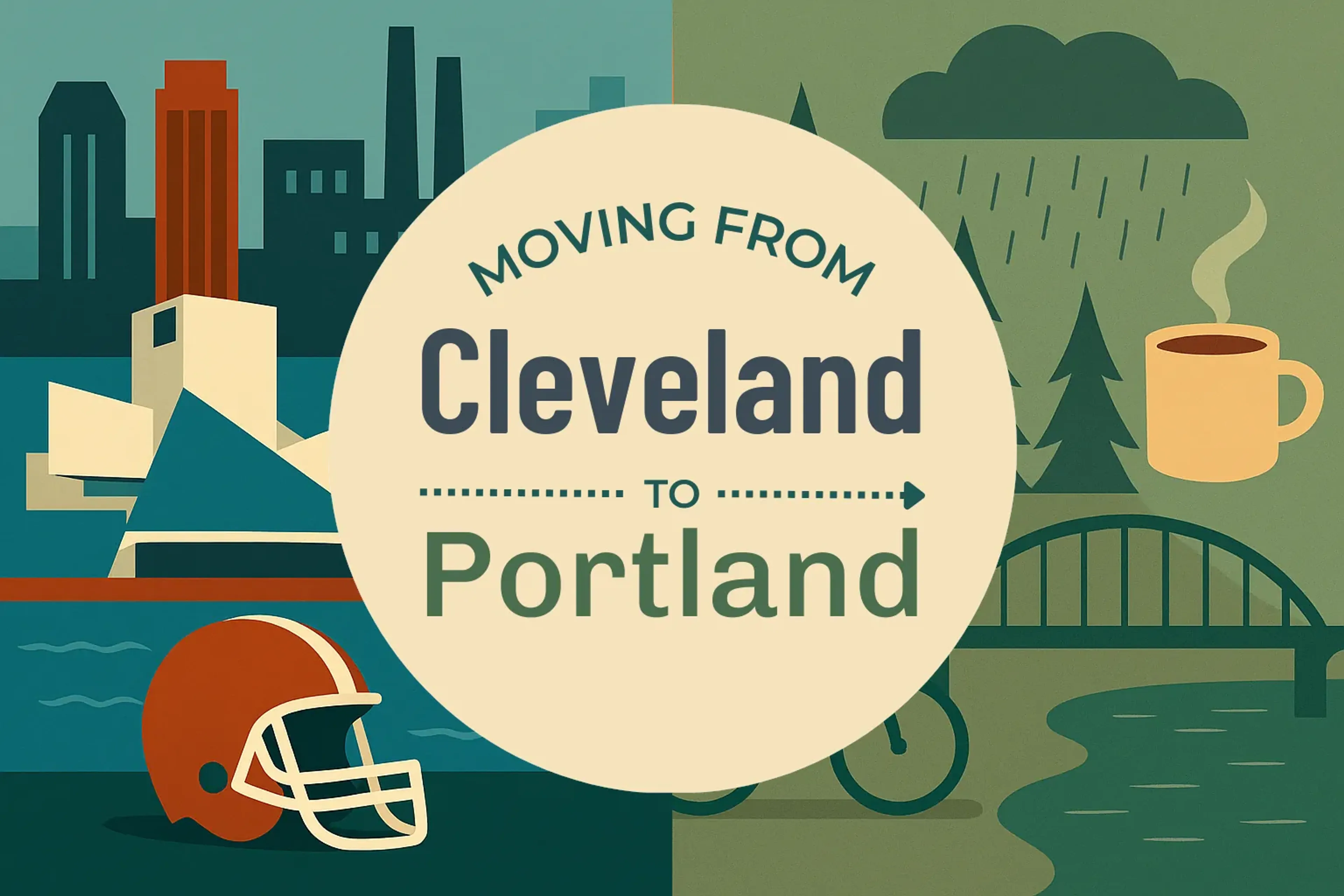Side-by-side comparison of Cleveland to Portland moving companies