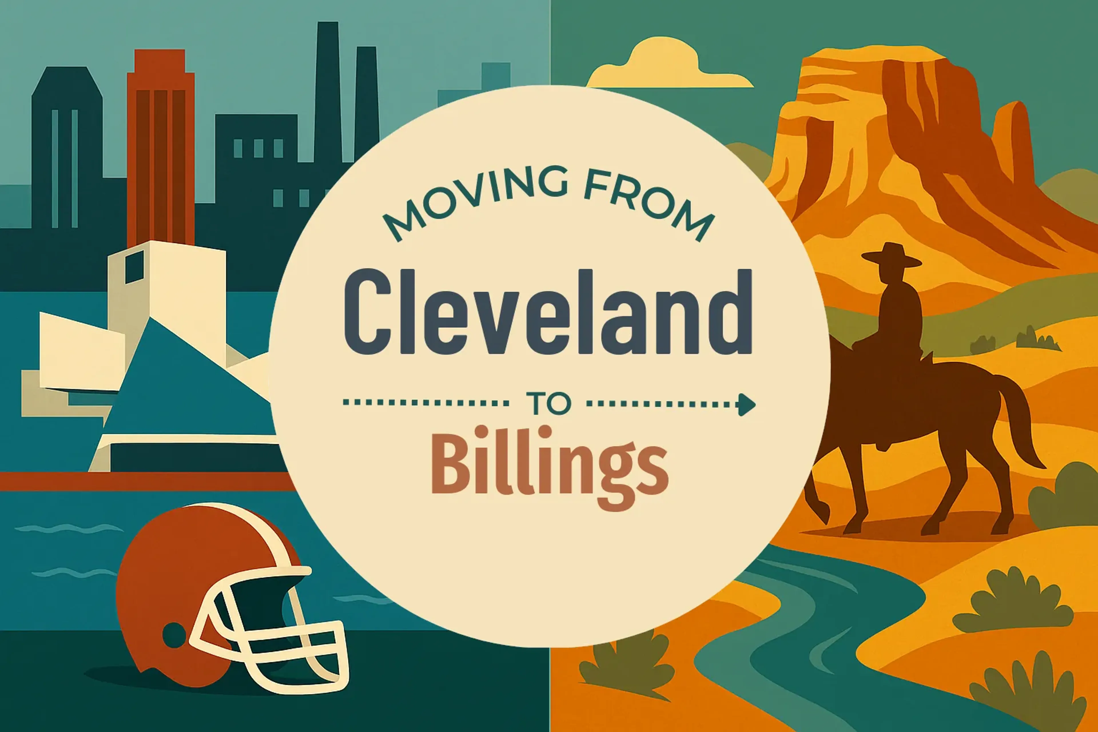 Side-by-side comparison of Cleveland to Billings moving companies