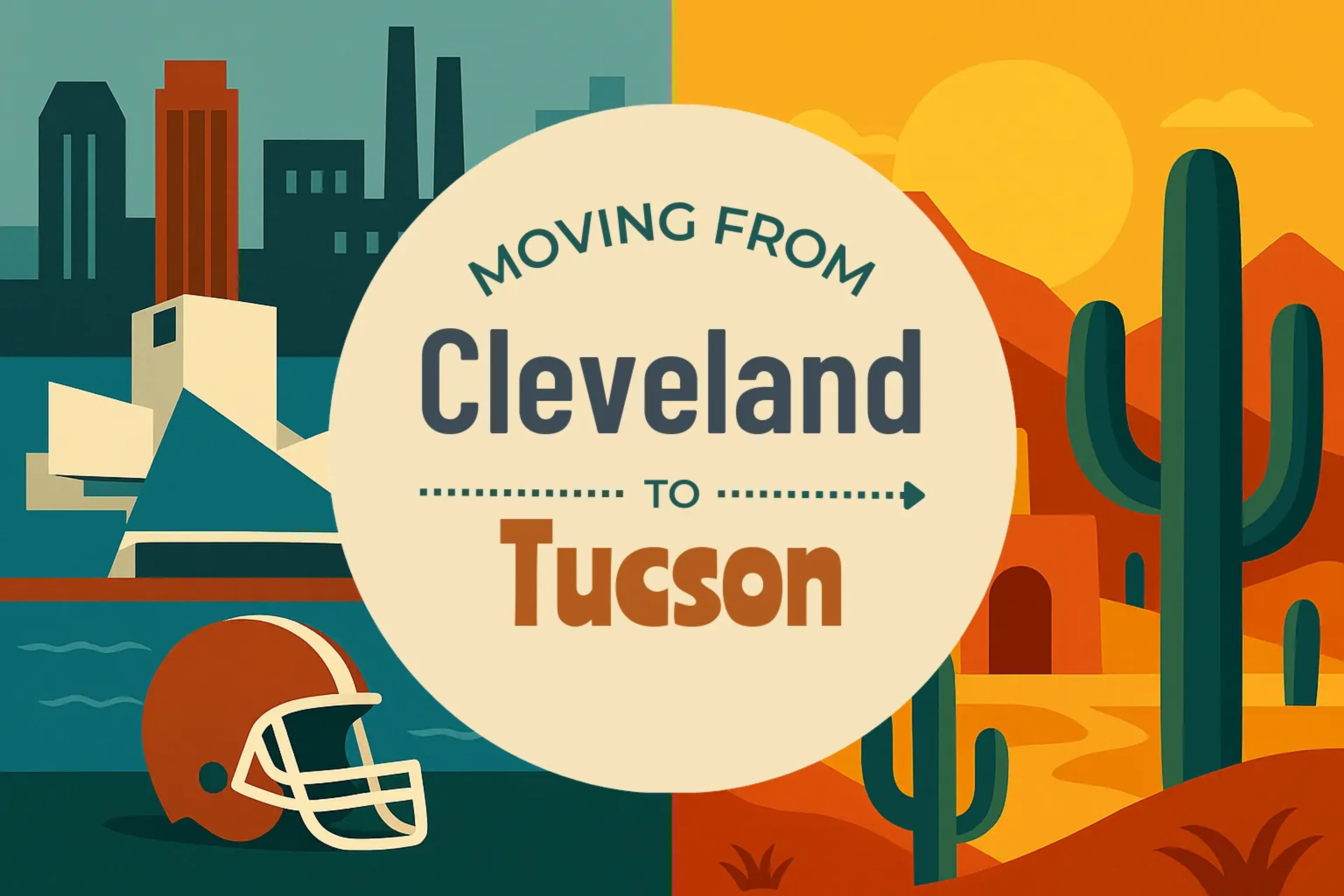 Side-by-side comparison of Cleveland to Tucson moving companies