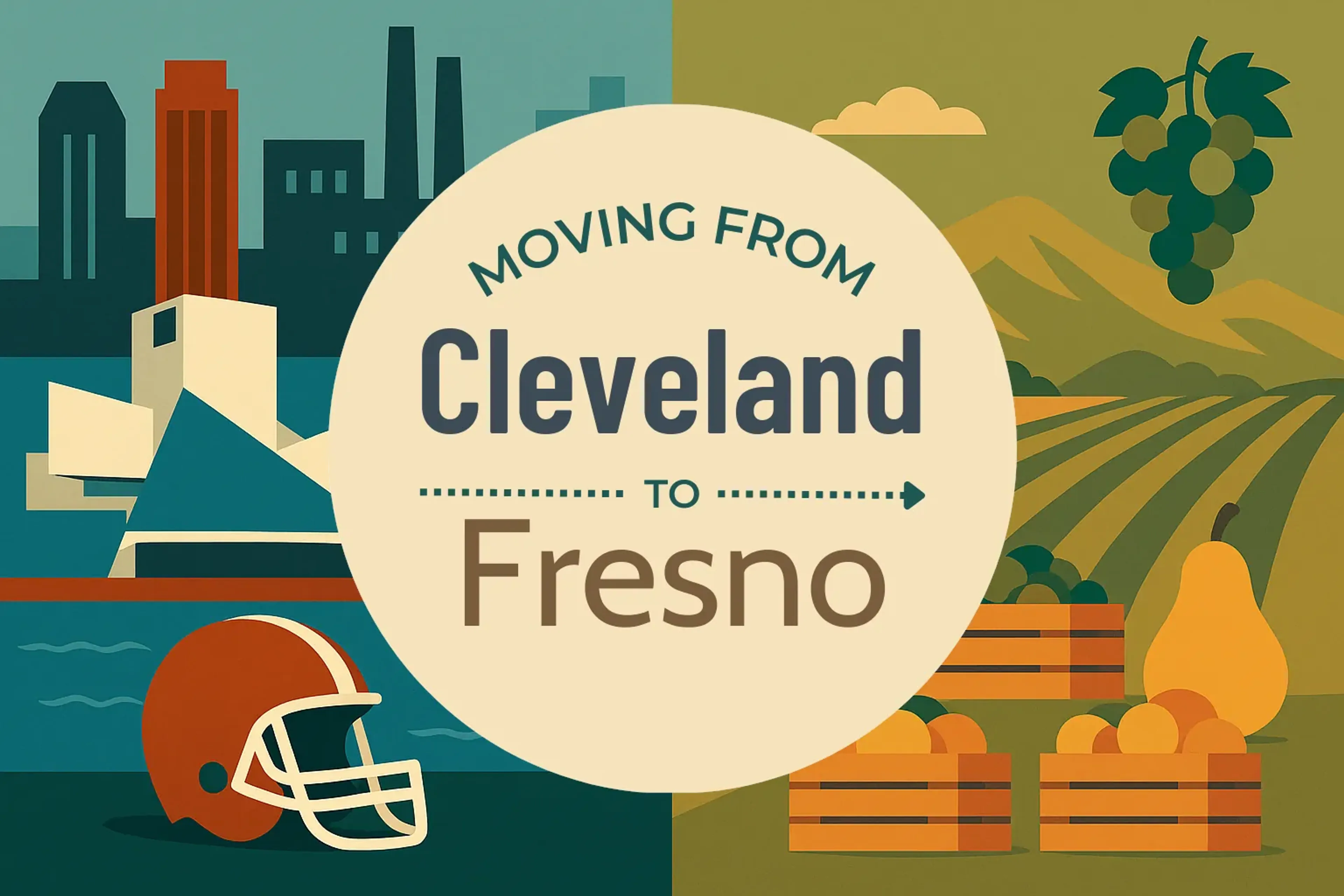 Side-by-side comparison of Cleveland to Fresno moving companies
