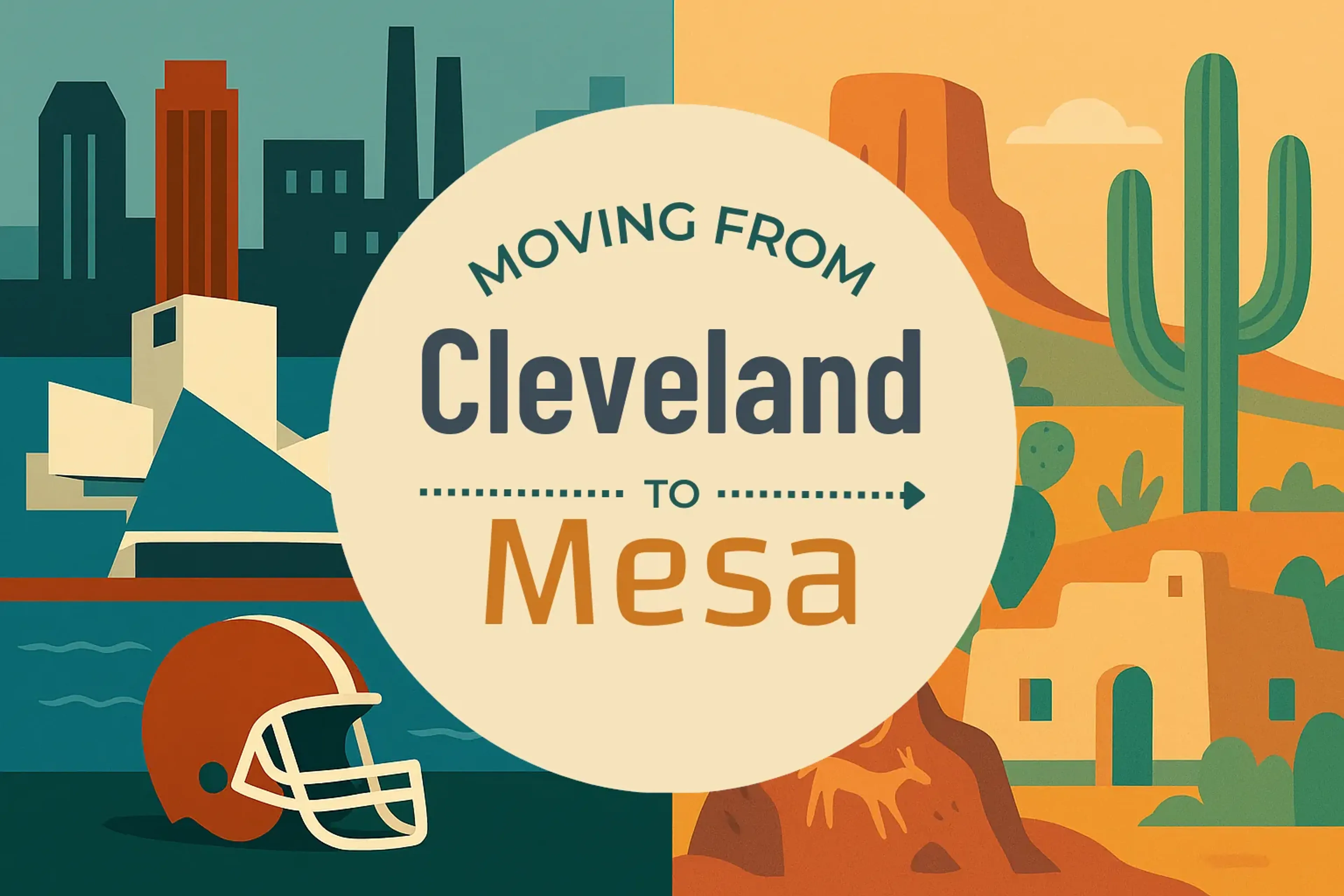 Side-by-side comparison of Cleveland to Mesa moving companies