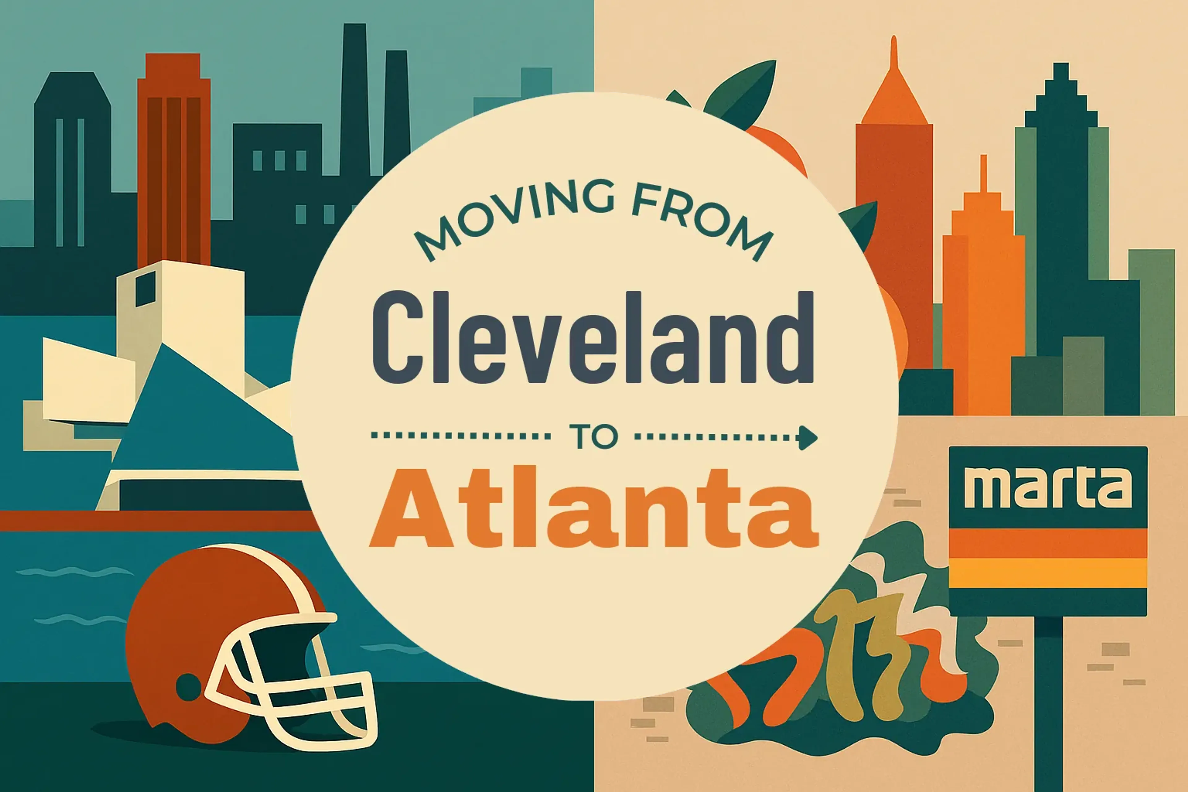 Side-by-side comparison of Cleveland to Atlanta moving companies