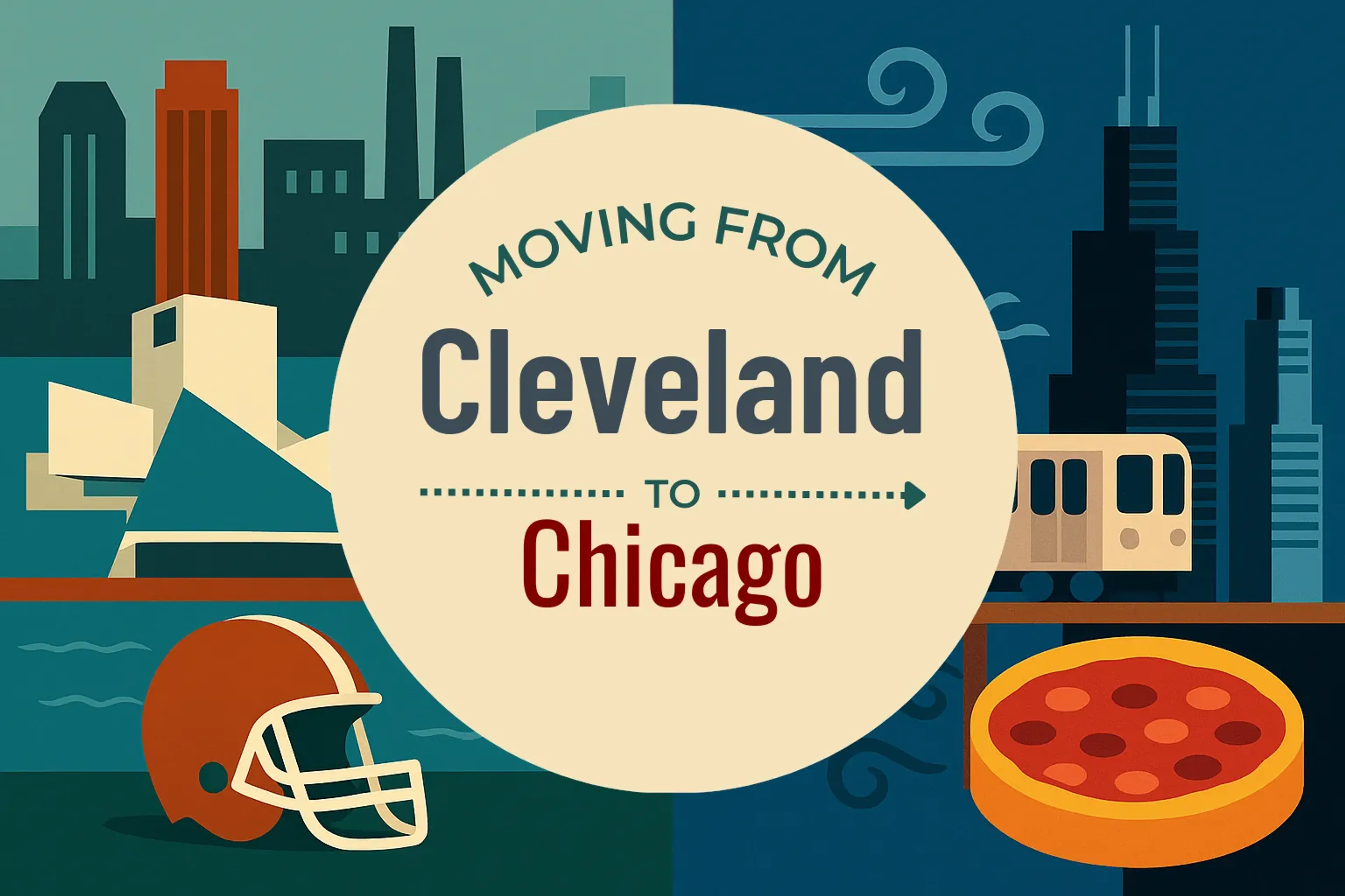 Side-by-side comparison of Cleveland to Chicago moving companies
