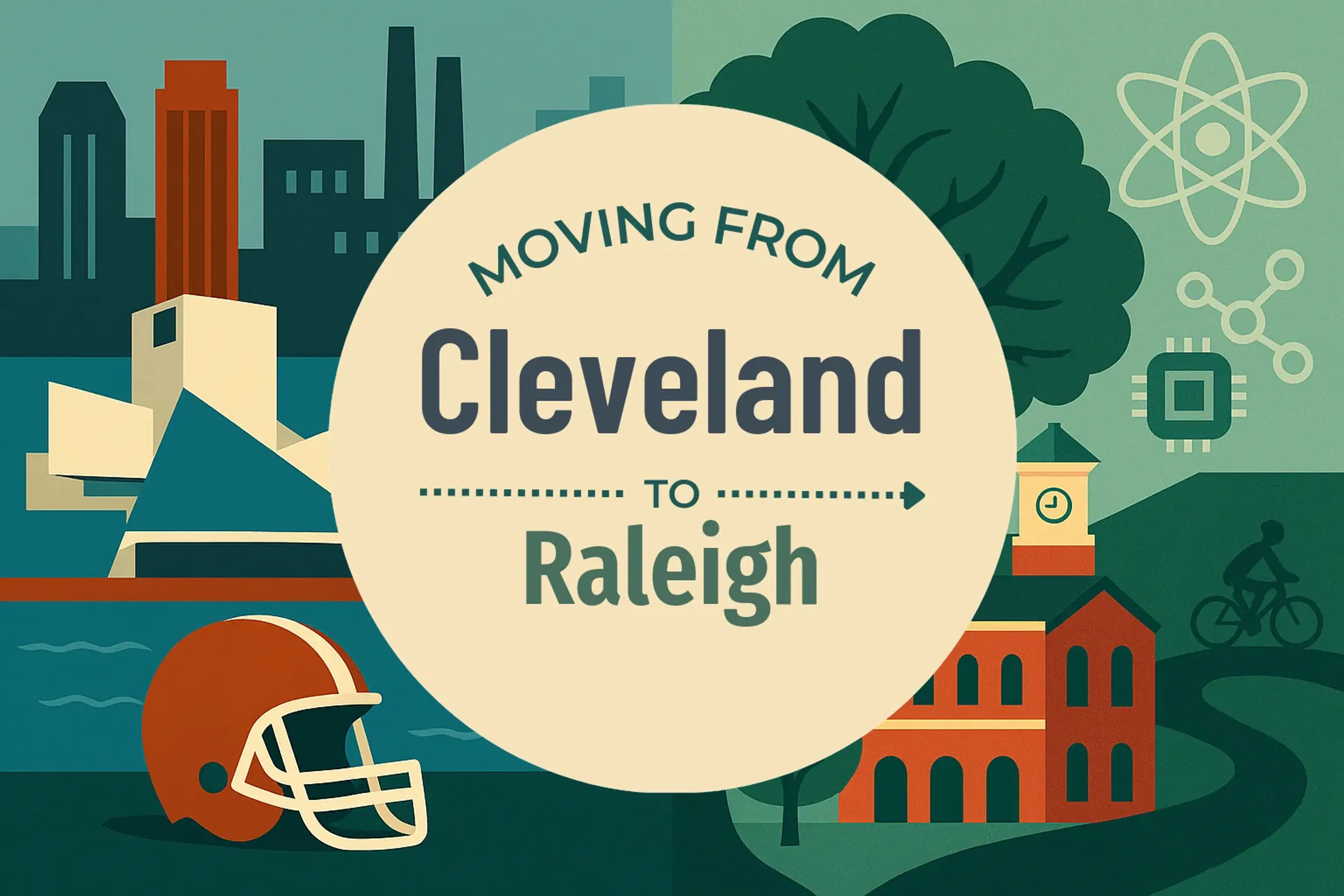 Side-by-side comparison of Cleveland to Raleigh moving companies