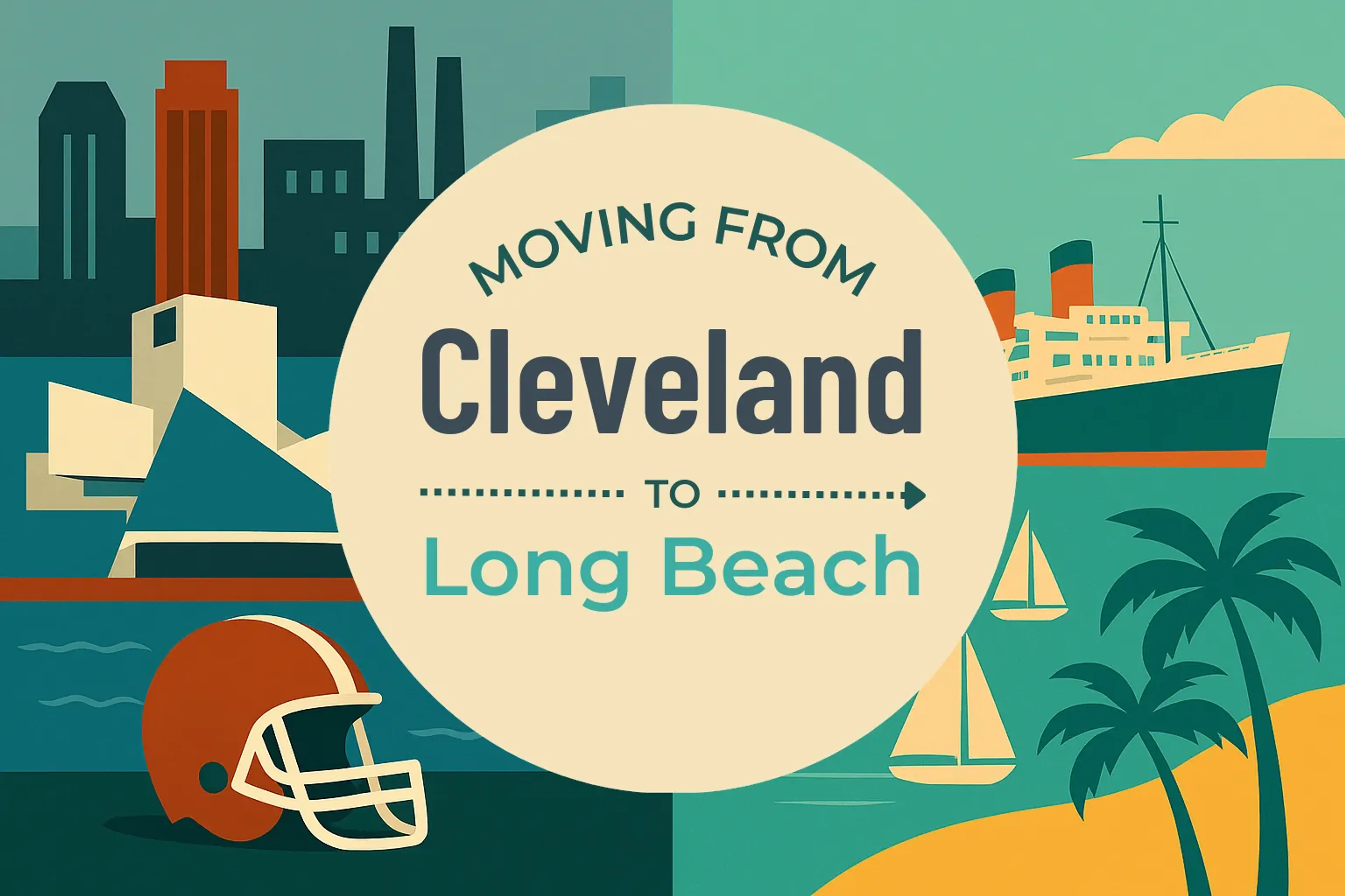 Side-by-side comparison of Cleveland to Long Beach moving companies