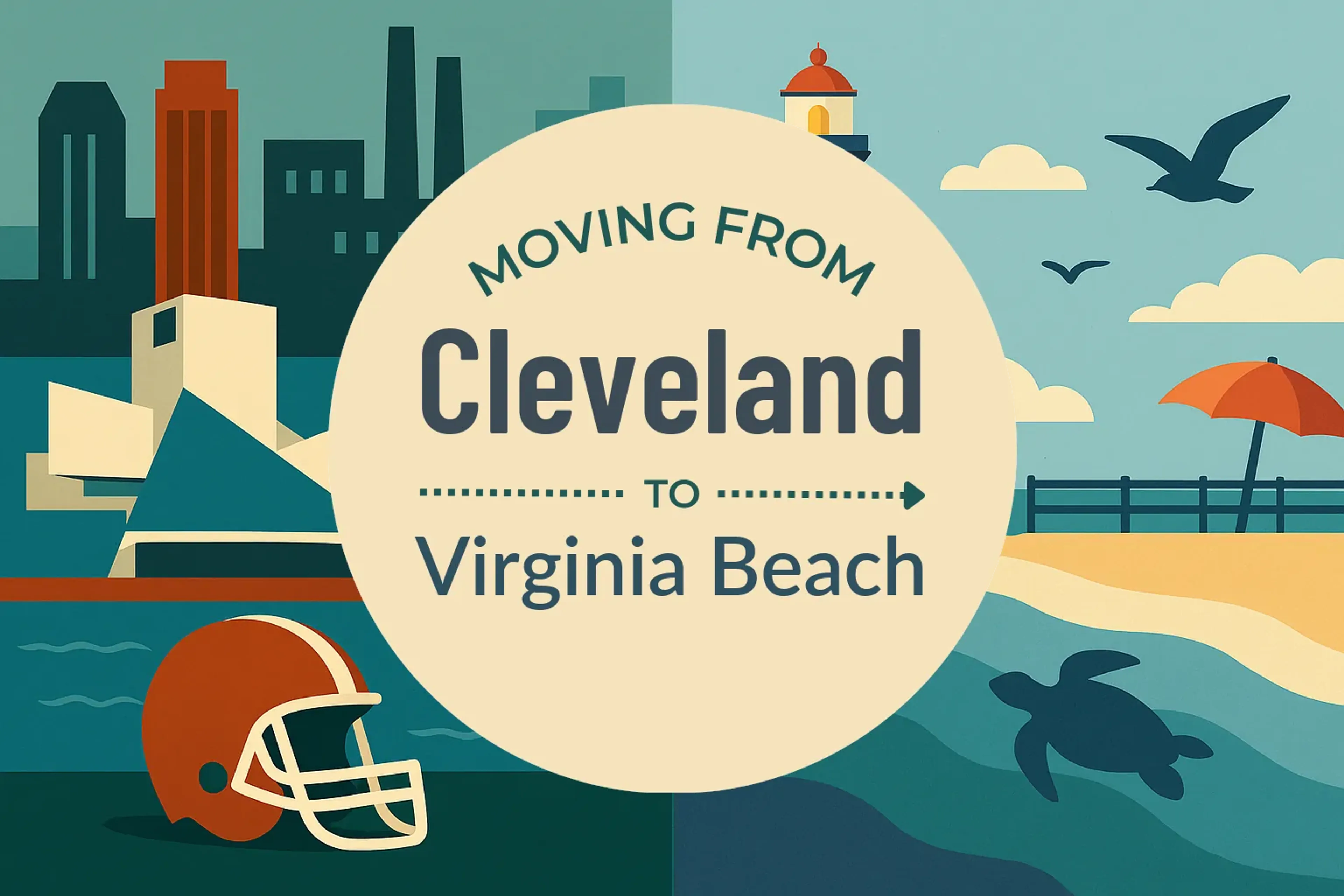 Side-by-side comparison of Cleveland to Virginia Beach moving companies