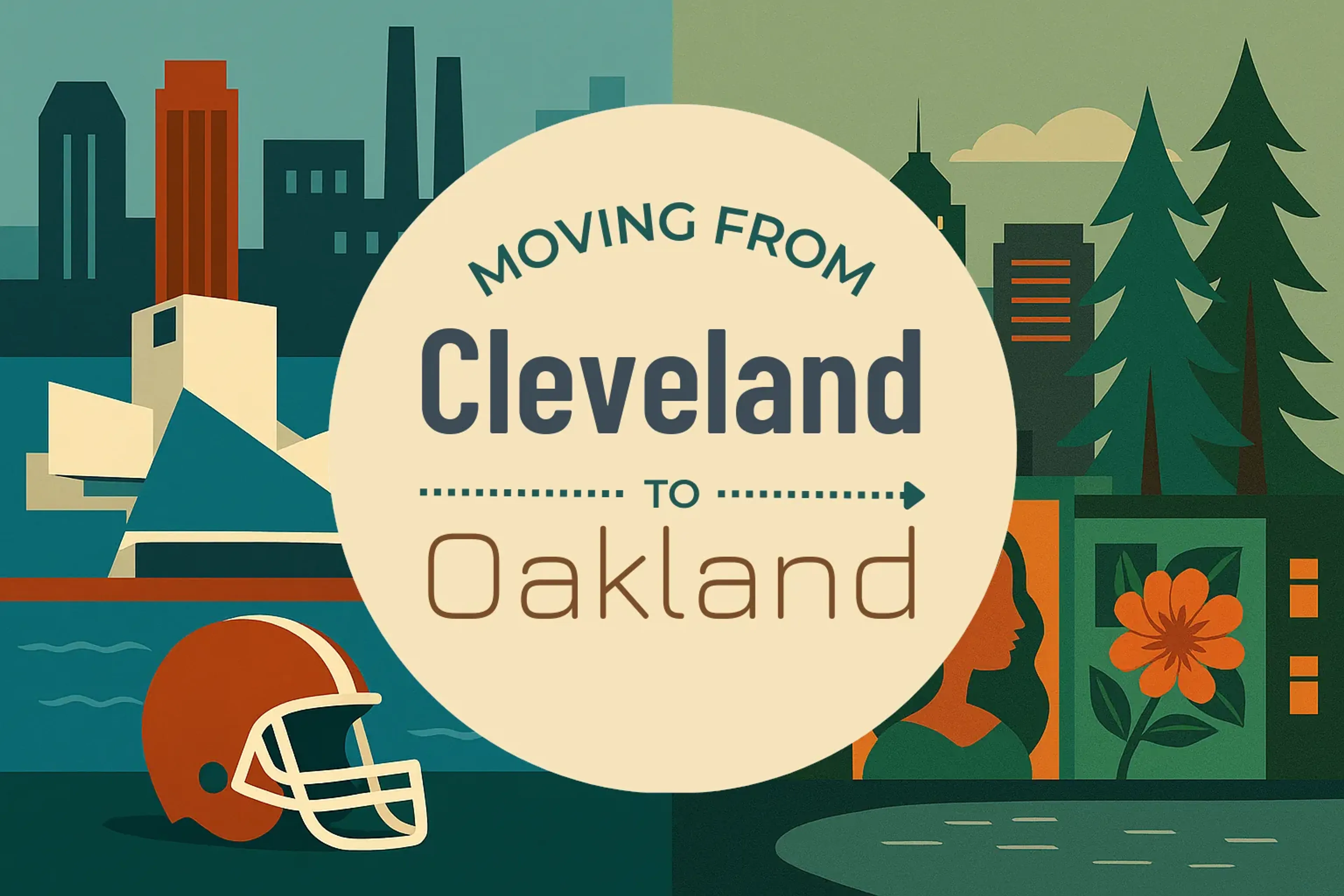 Side-by-side comparison of Cleveland to Oakland moving companies