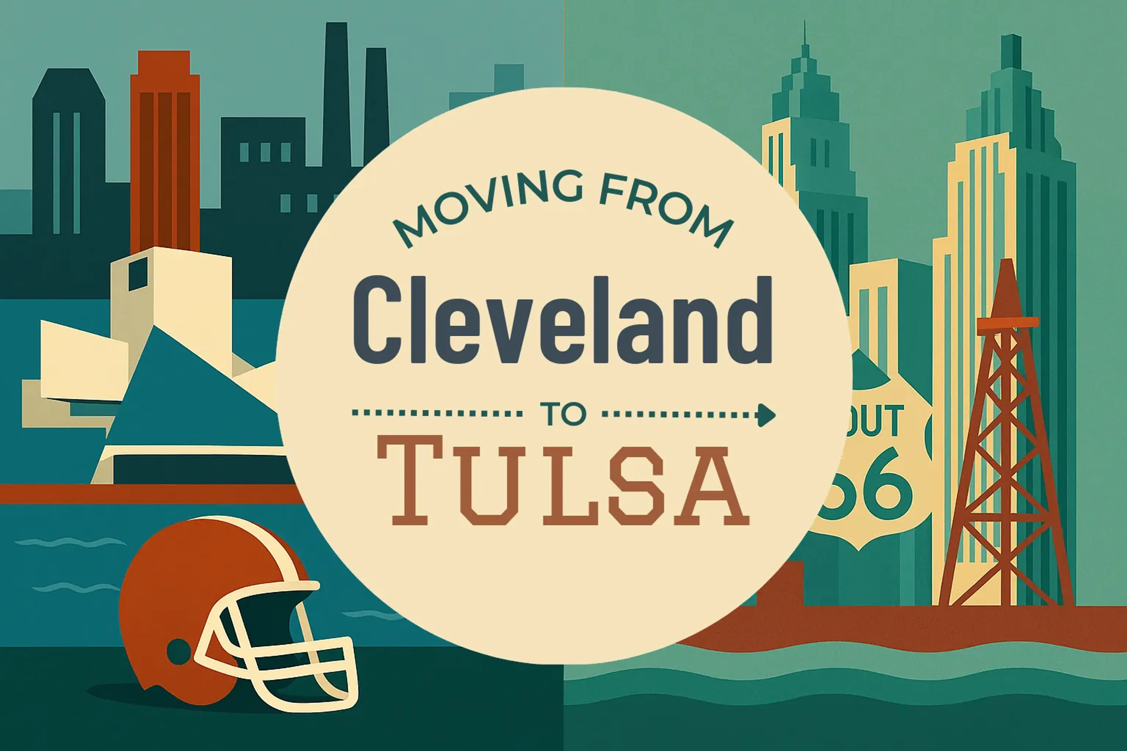 Side-by-side comparison of Cleveland to Tulsa moving companies
