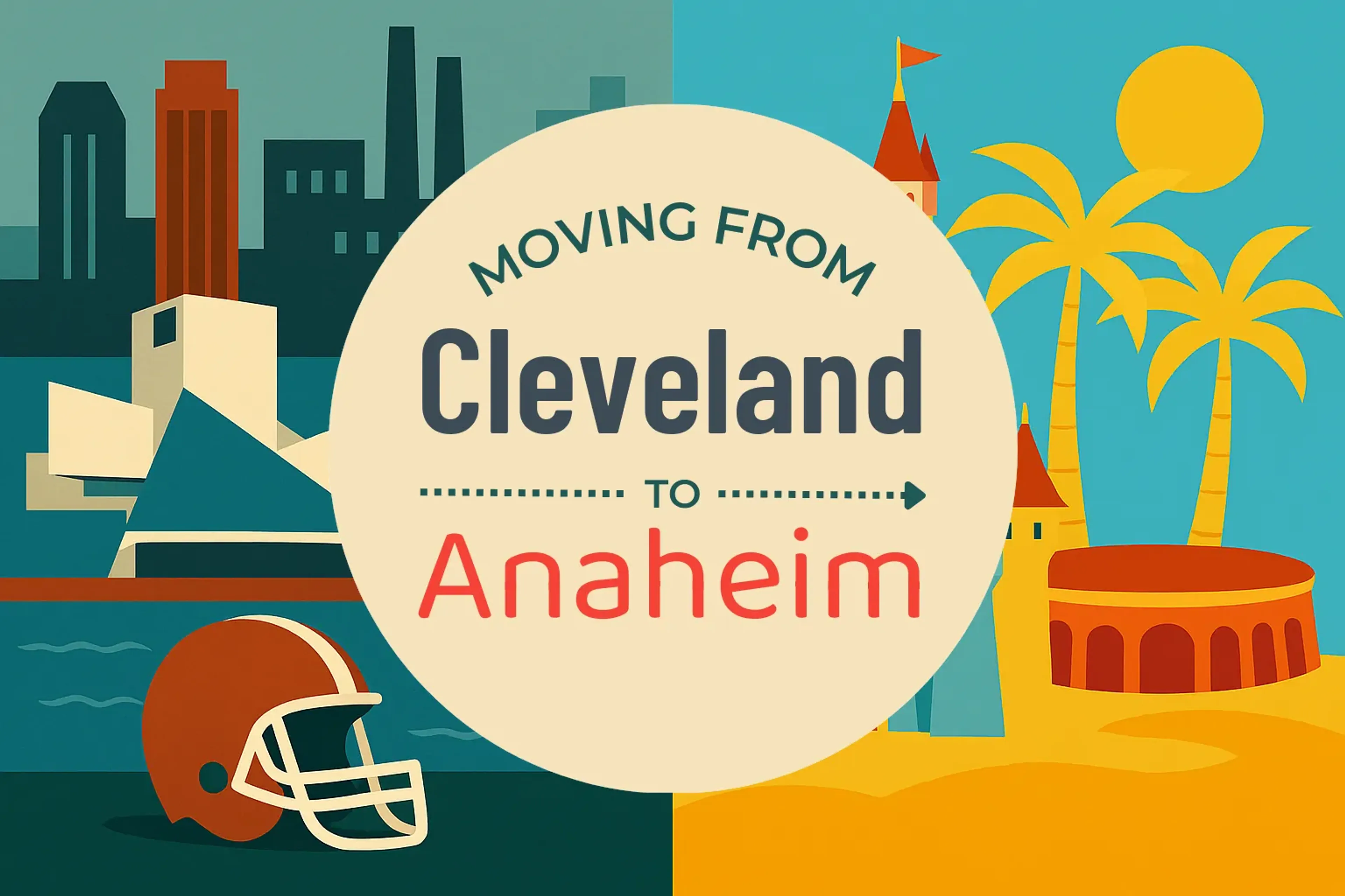 Side-by-side comparison of Cleveland to Anaheim moving companies
