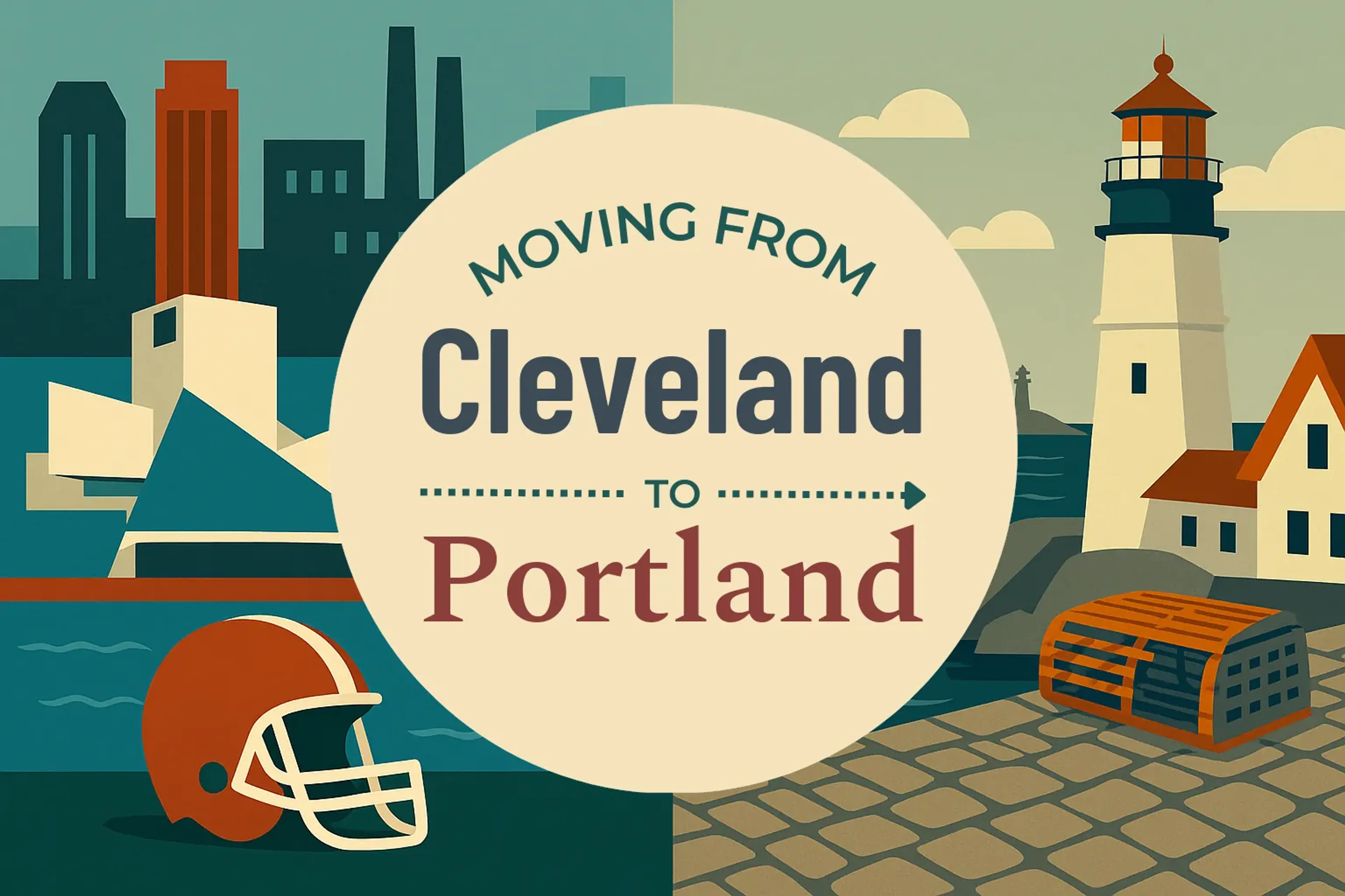 Side-by-side comparison of Cleveland to Portland moving companies