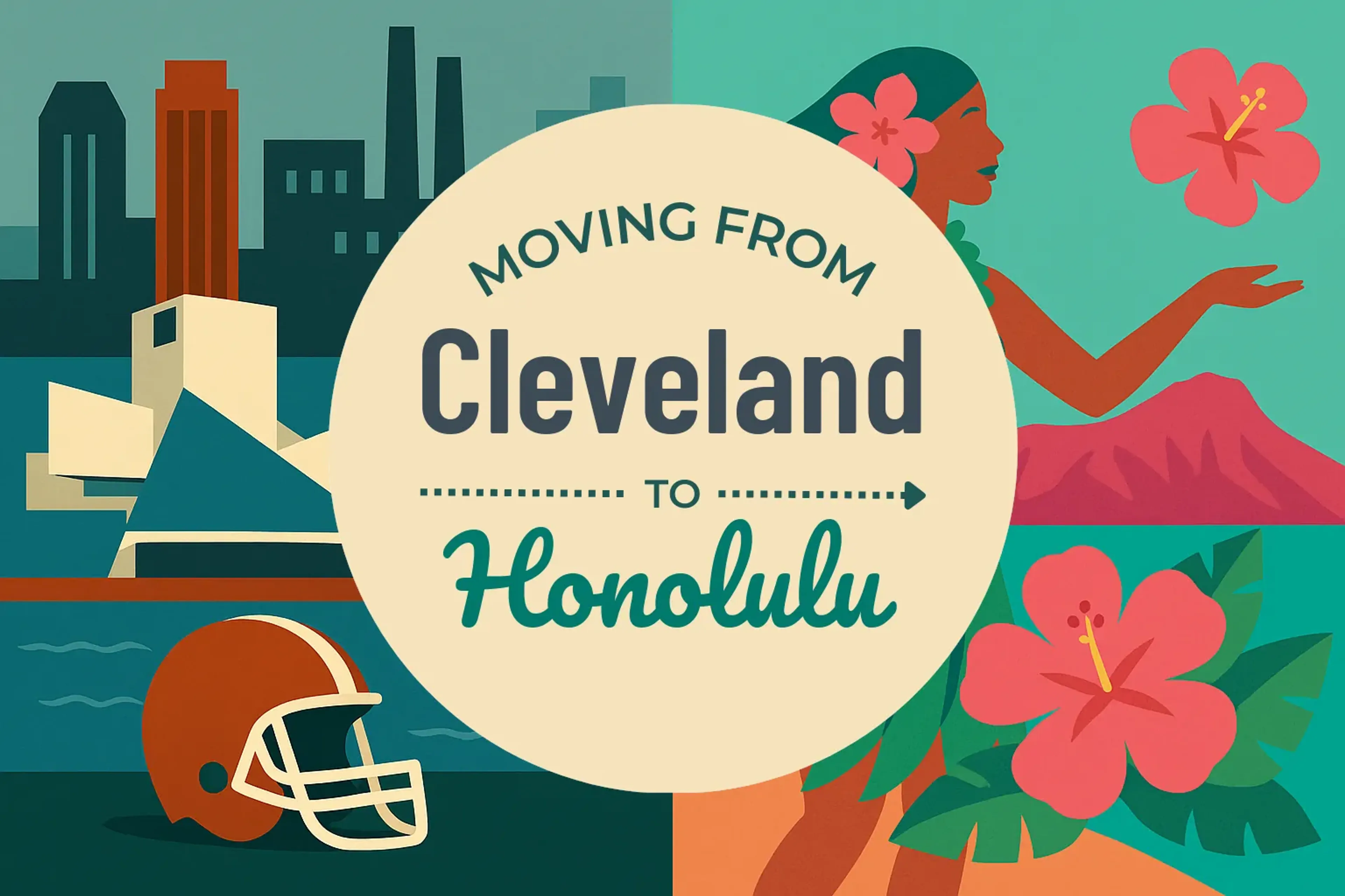 Side-by-side comparison of Cleveland to Honolulu moving companies