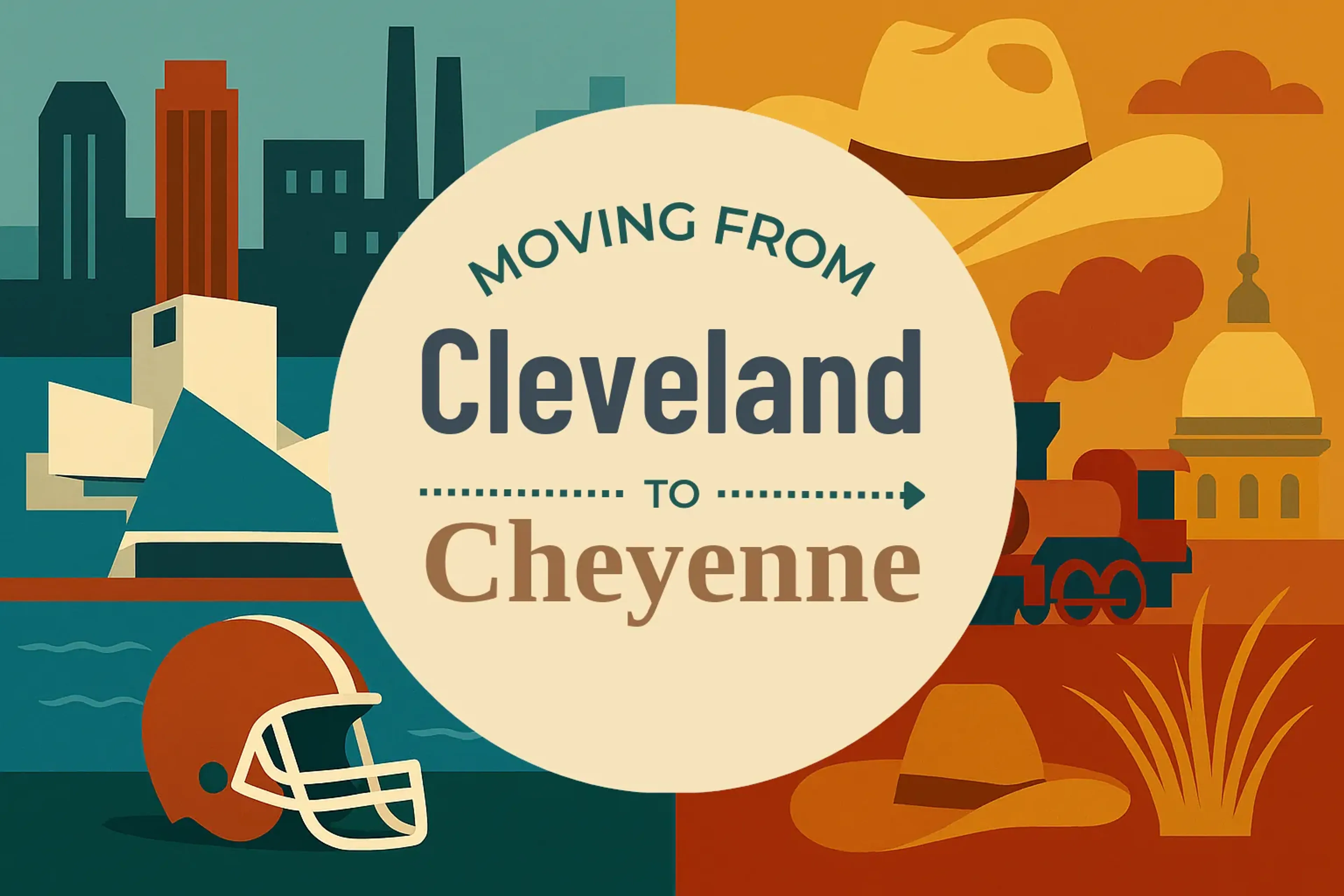Side-by-side comparison of Cleveland to Cheyenne moving companies