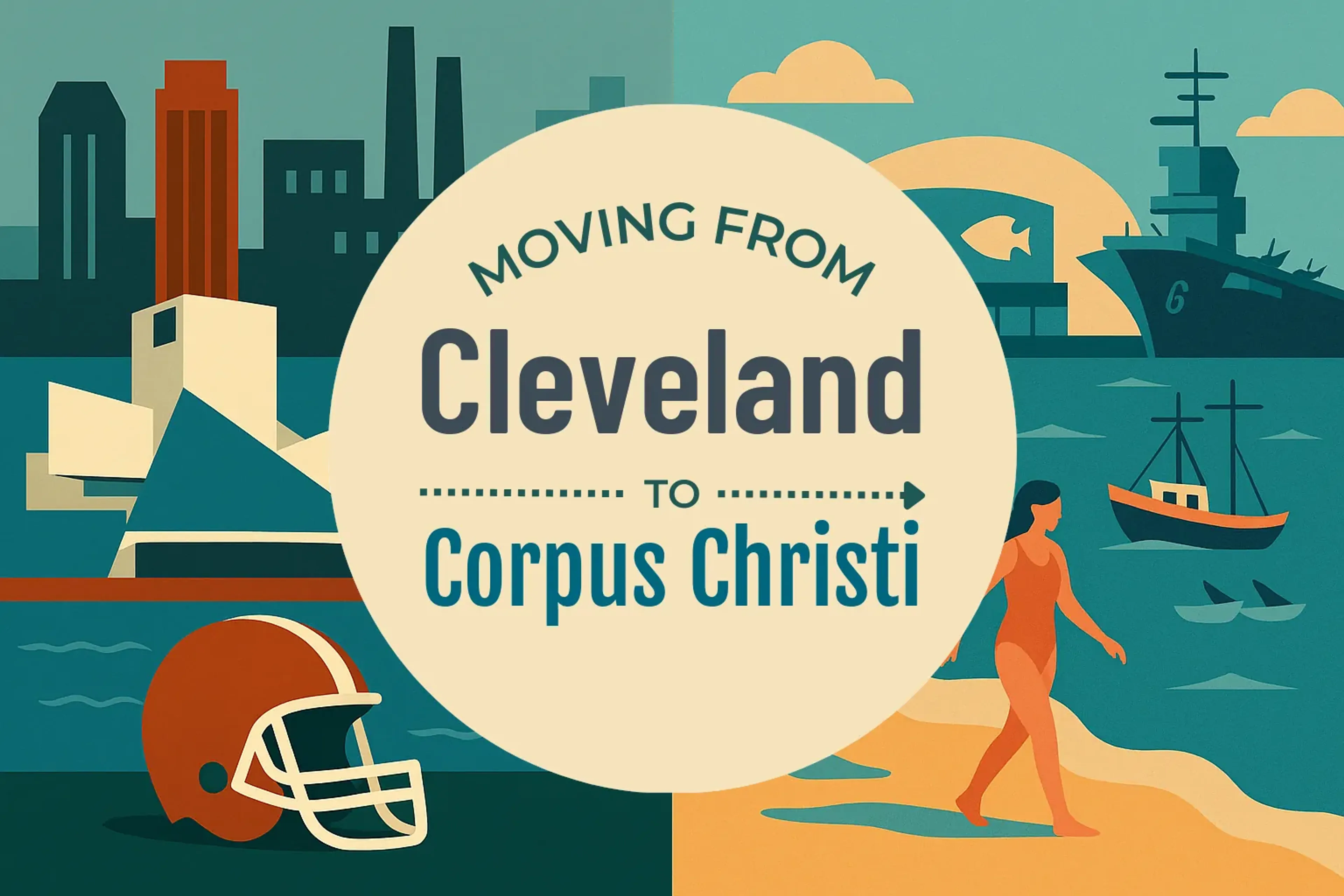 Side-by-side comparison of Cleveland to Corpus Christi moving companies