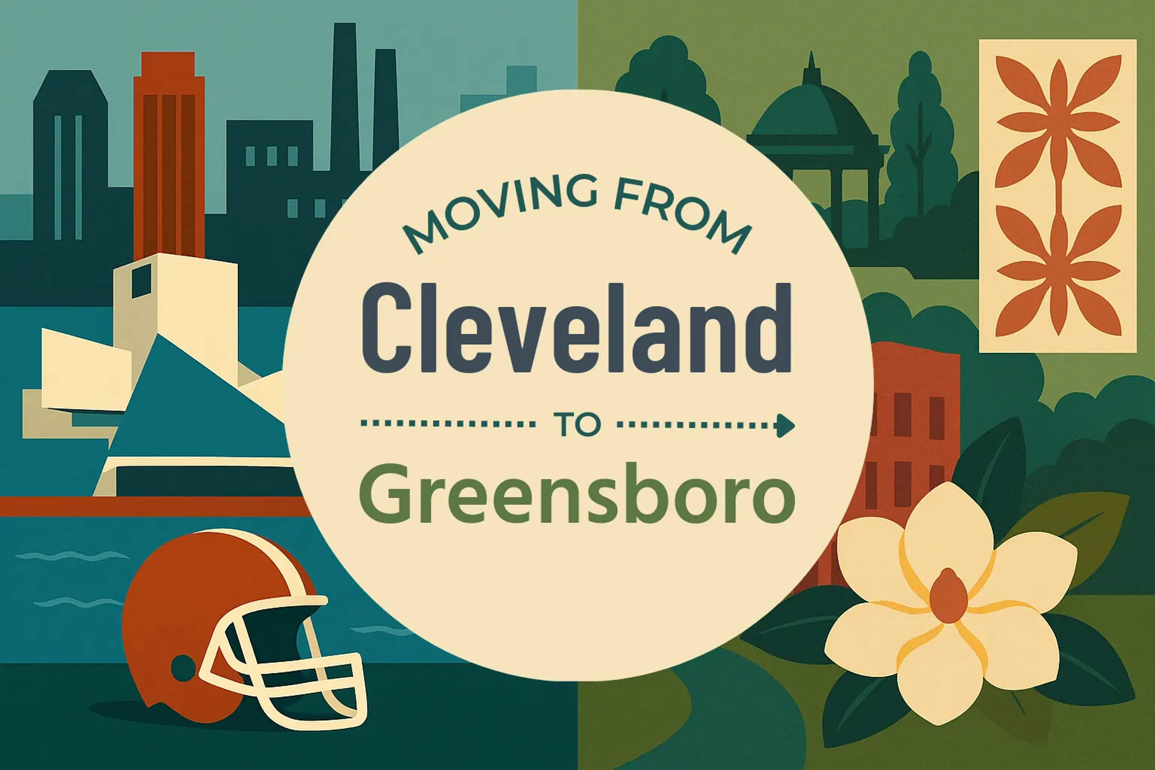 Side-by-side comparison of Cleveland to Greensboro moving companies