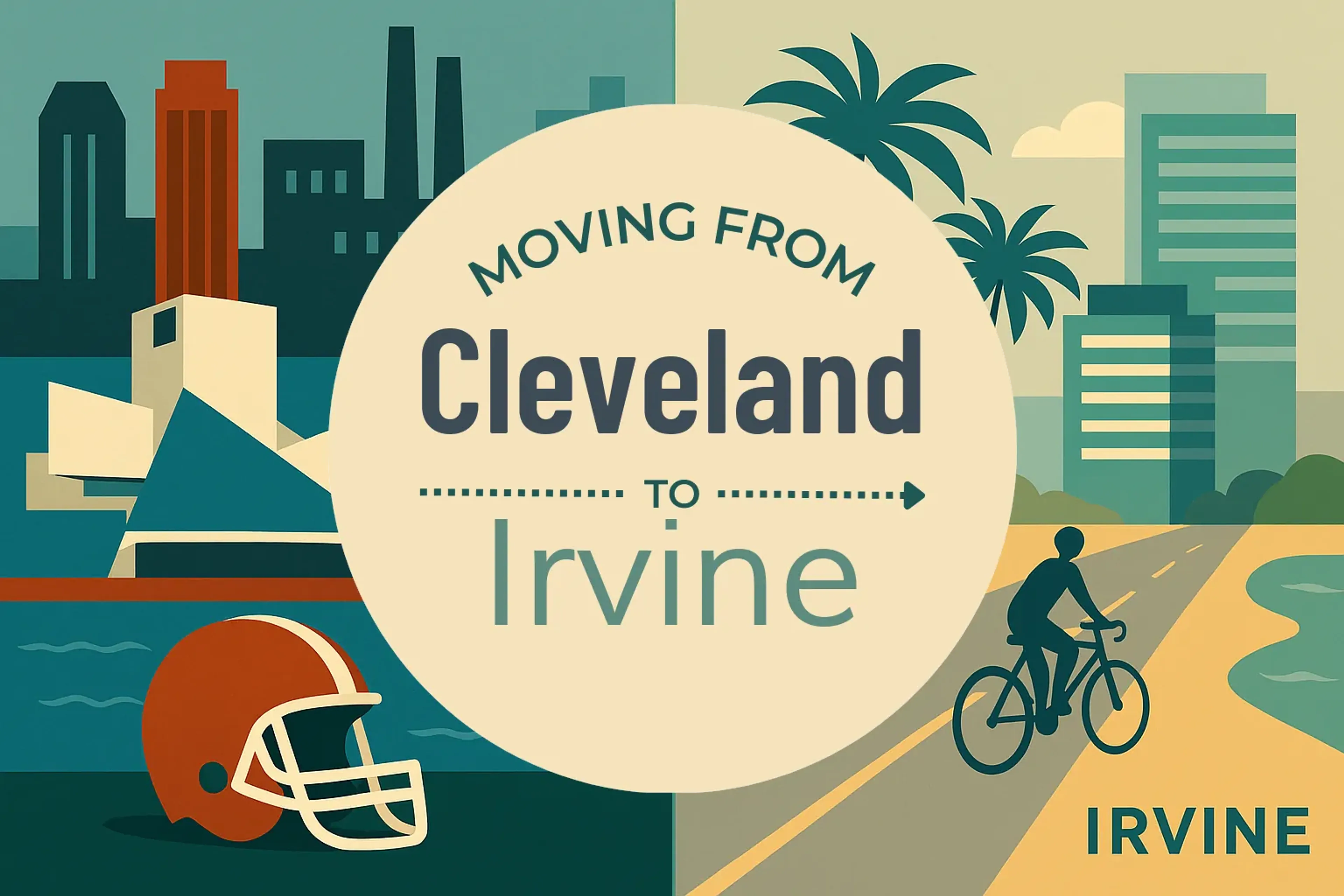 Side-by-side comparison of Cleveland to Irvine moving companies