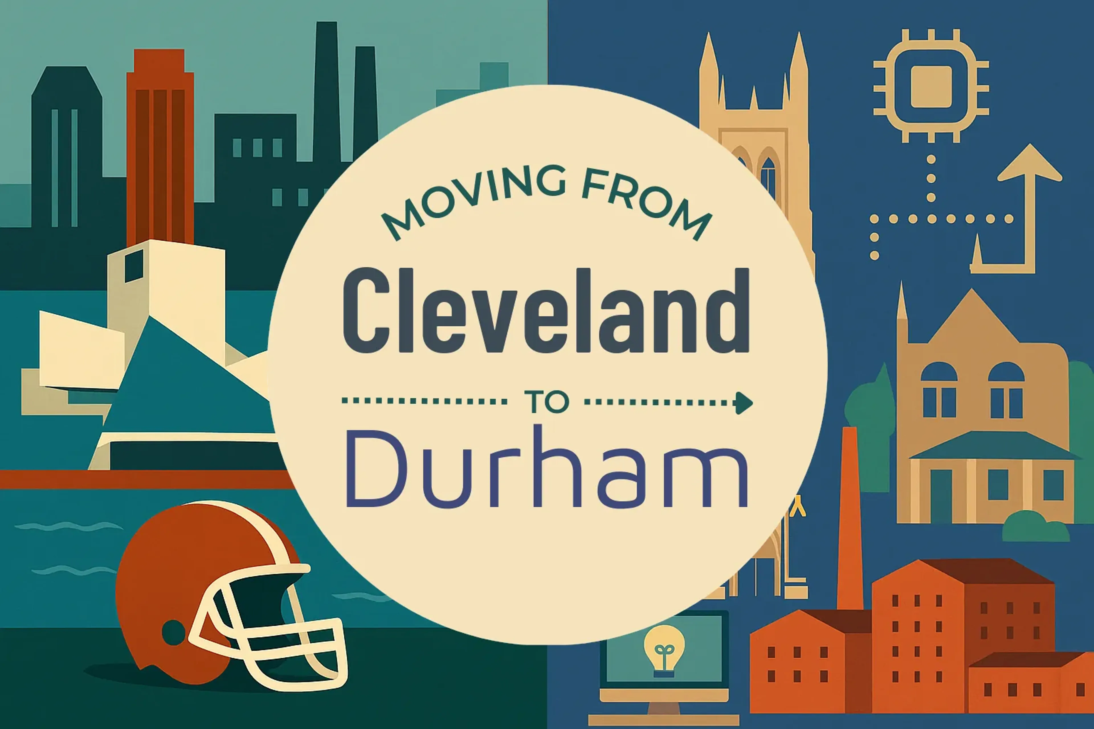 Side-by-side comparison of Cleveland to Durham moving companies