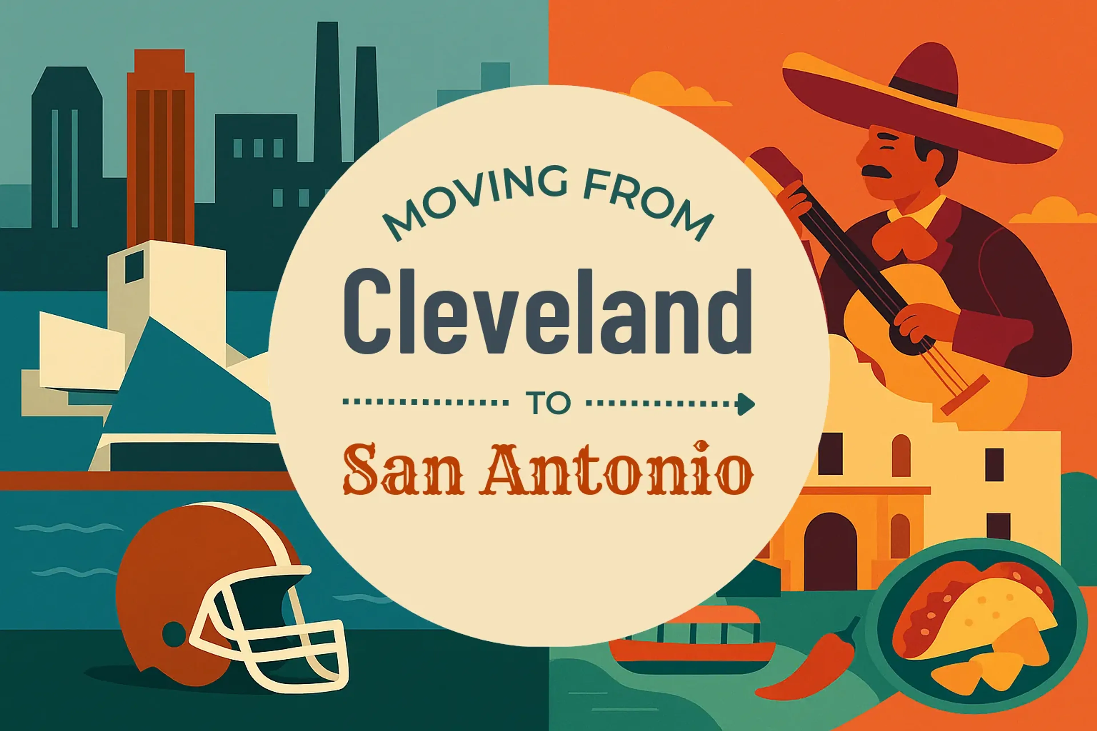 Side-by-side comparison of Cleveland to San Antonio moving companies