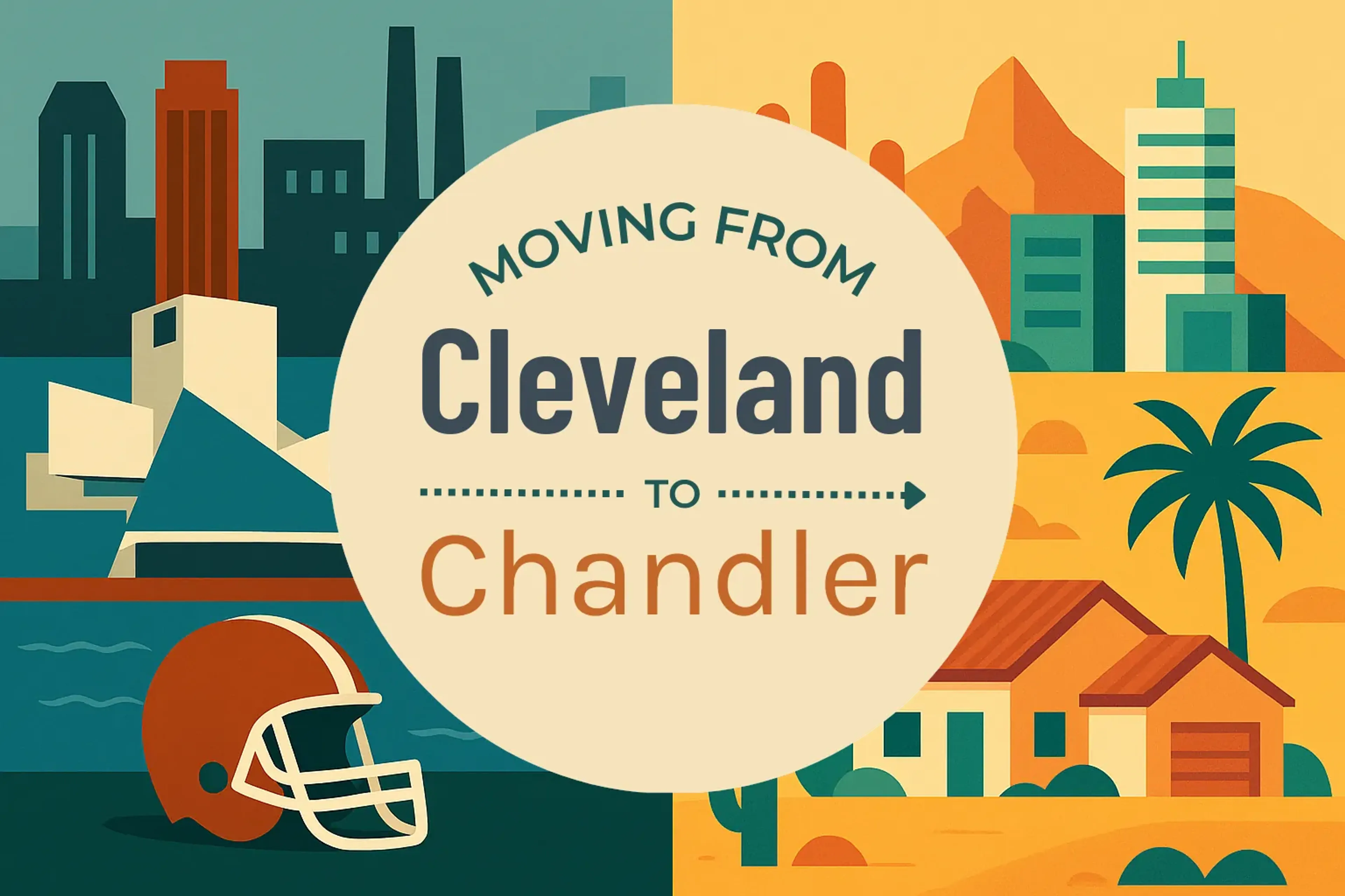 Side-by-side comparison of Cleveland to Chandler moving companies