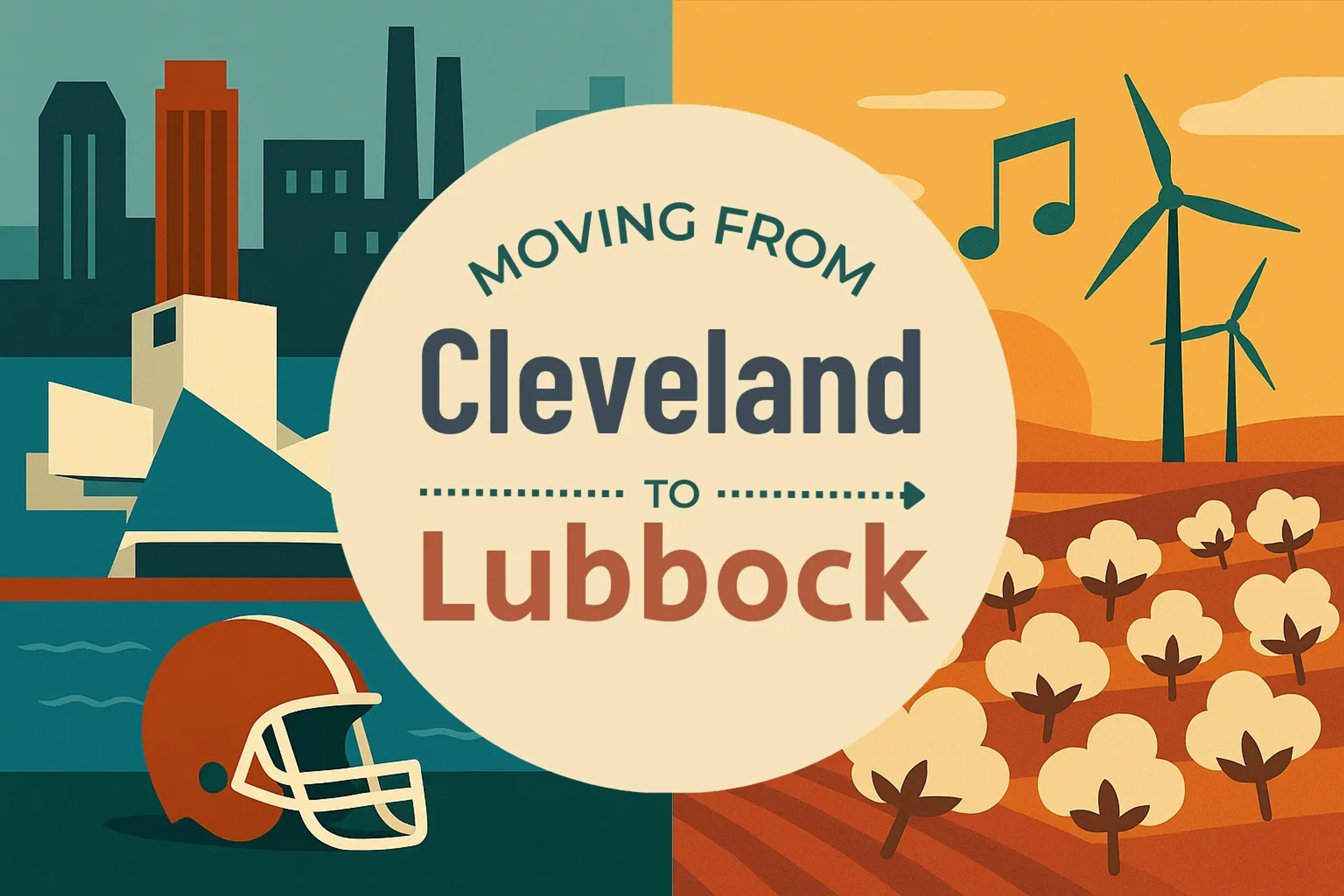Side-by-side comparison of Cleveland to Lubbock moving companies