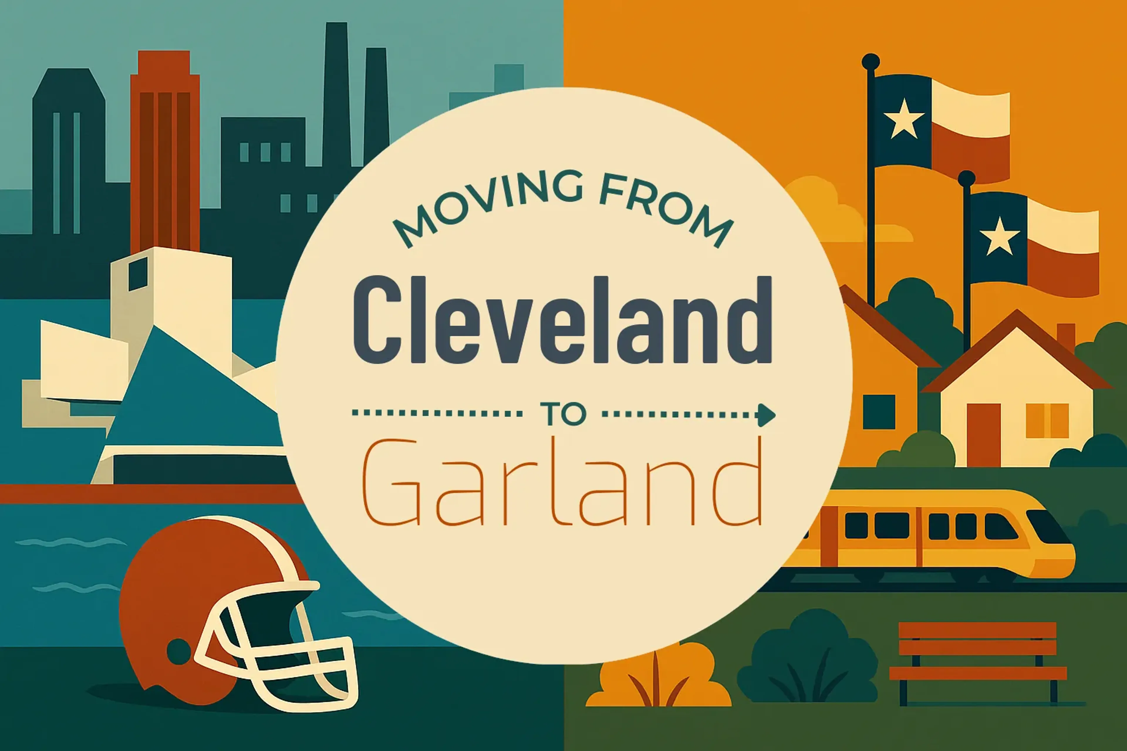 Side-by-side comparison of Cleveland to Garland moving companies