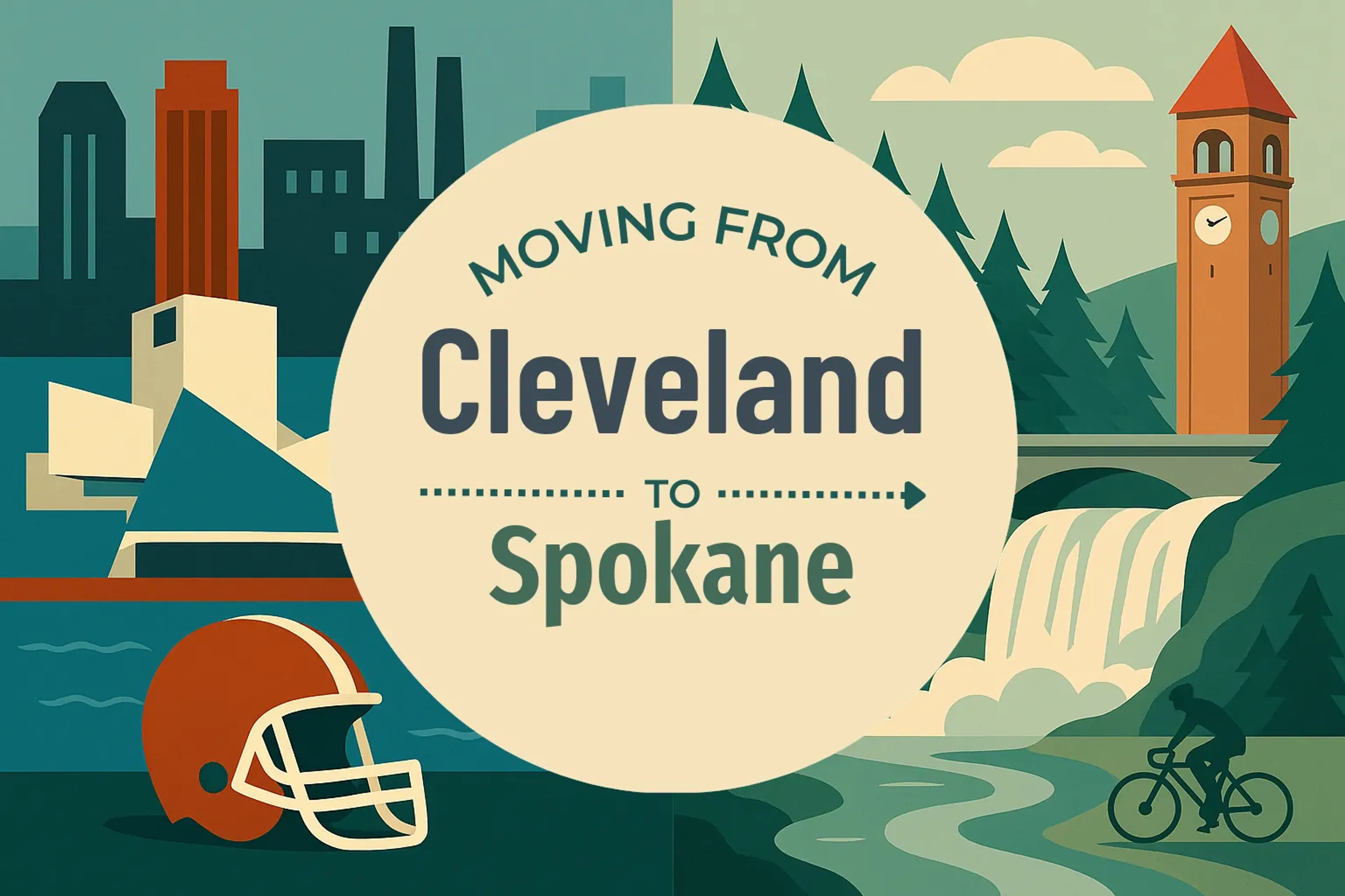 Side-by-side comparison of Cleveland to Spokane moving companies