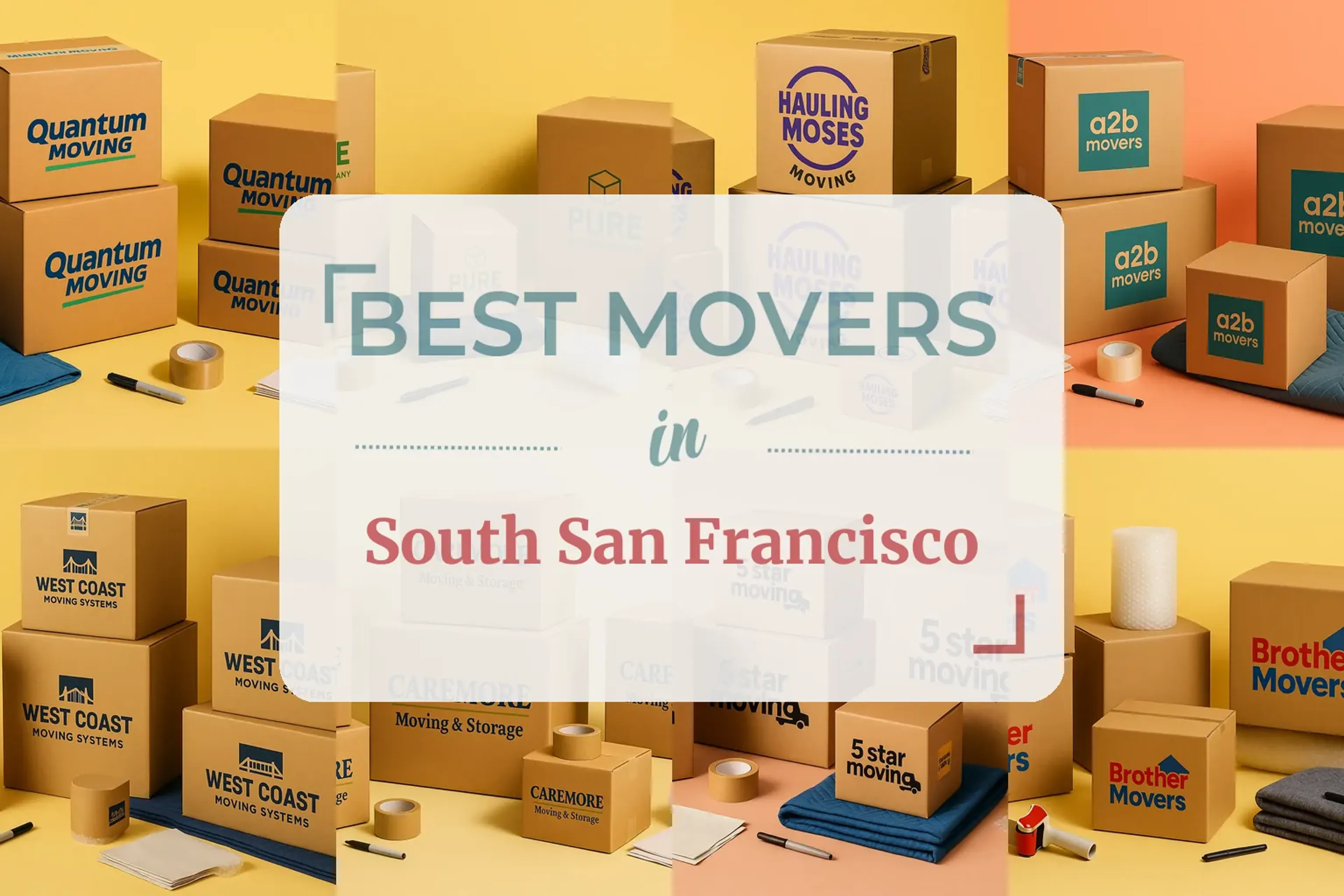 Side-by-side comparison of South San Francisco moving companies