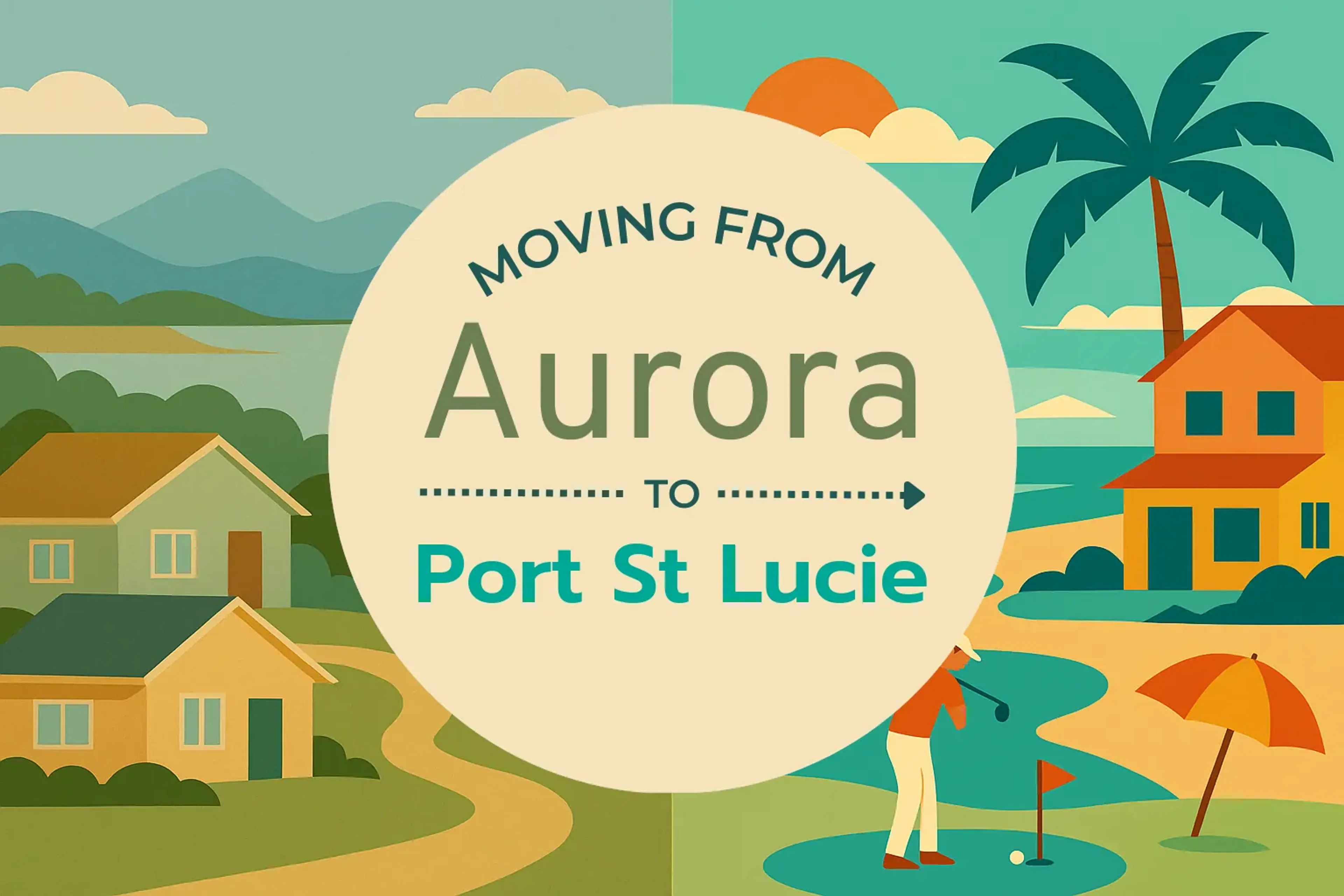 Side-by-side comparison of Aurora to Port St. Lucie moving companies
