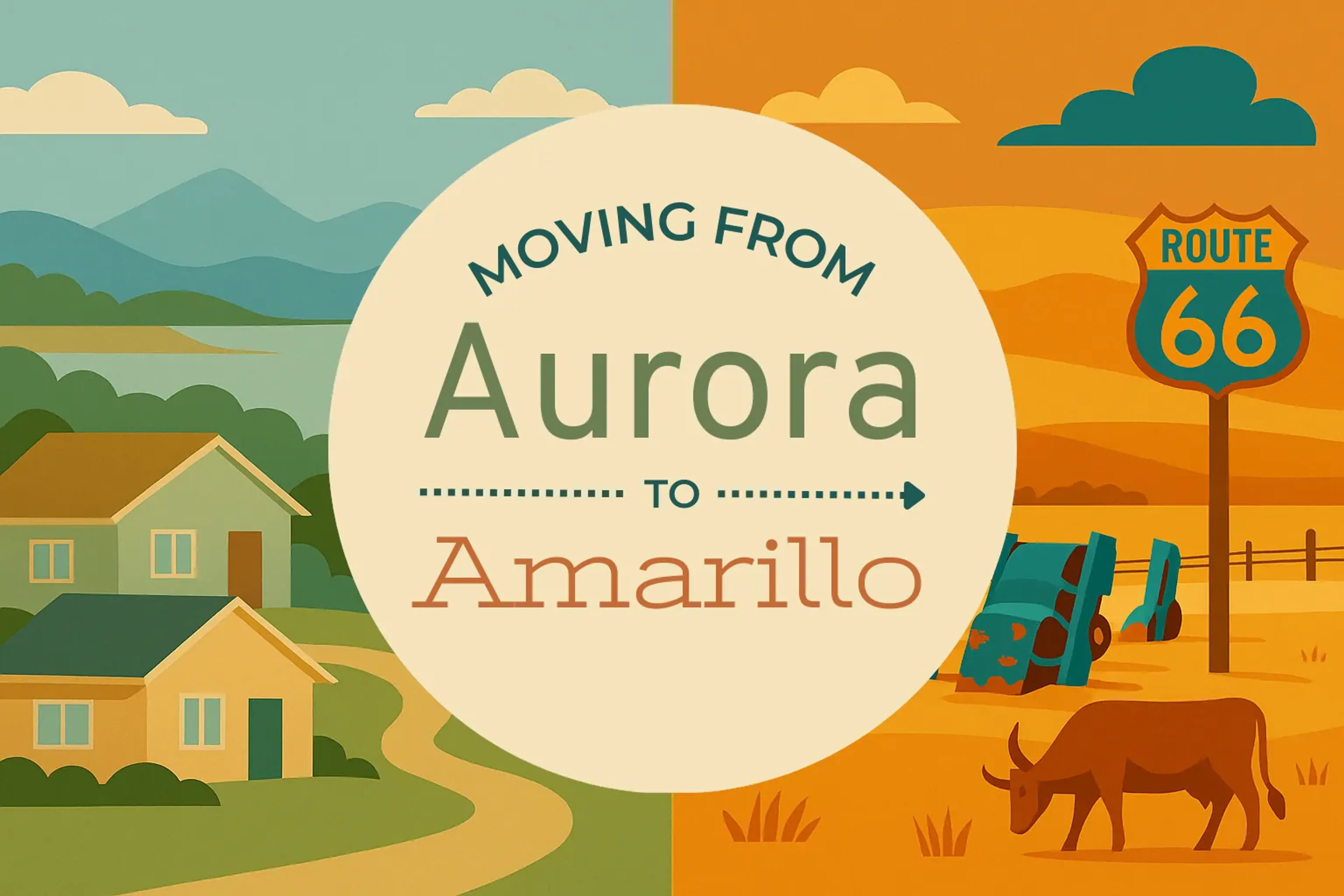 Side-by-side comparison of Aurora to Amarillo moving companies