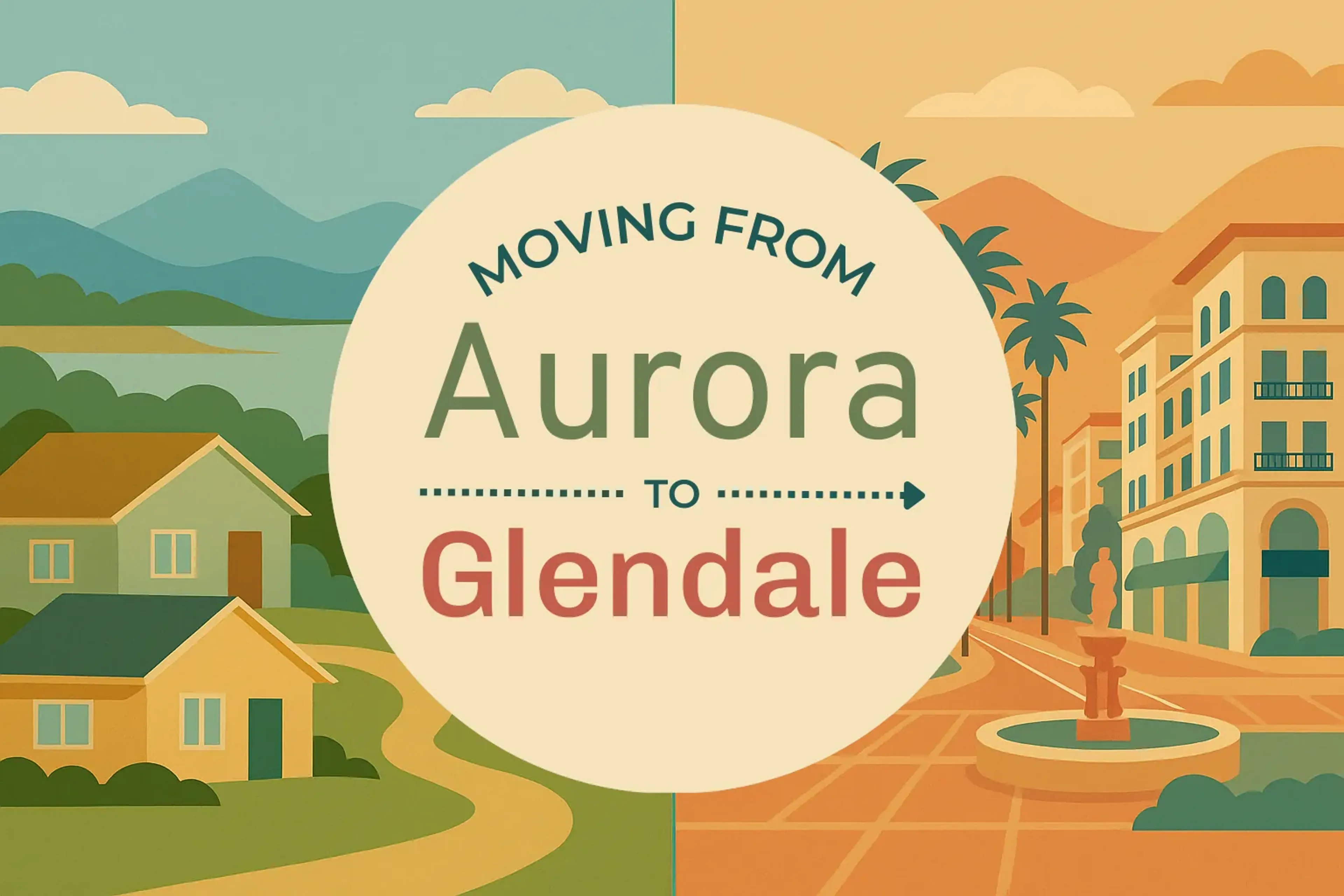 Side-by-side comparison of Aurora to Glendale moving companies