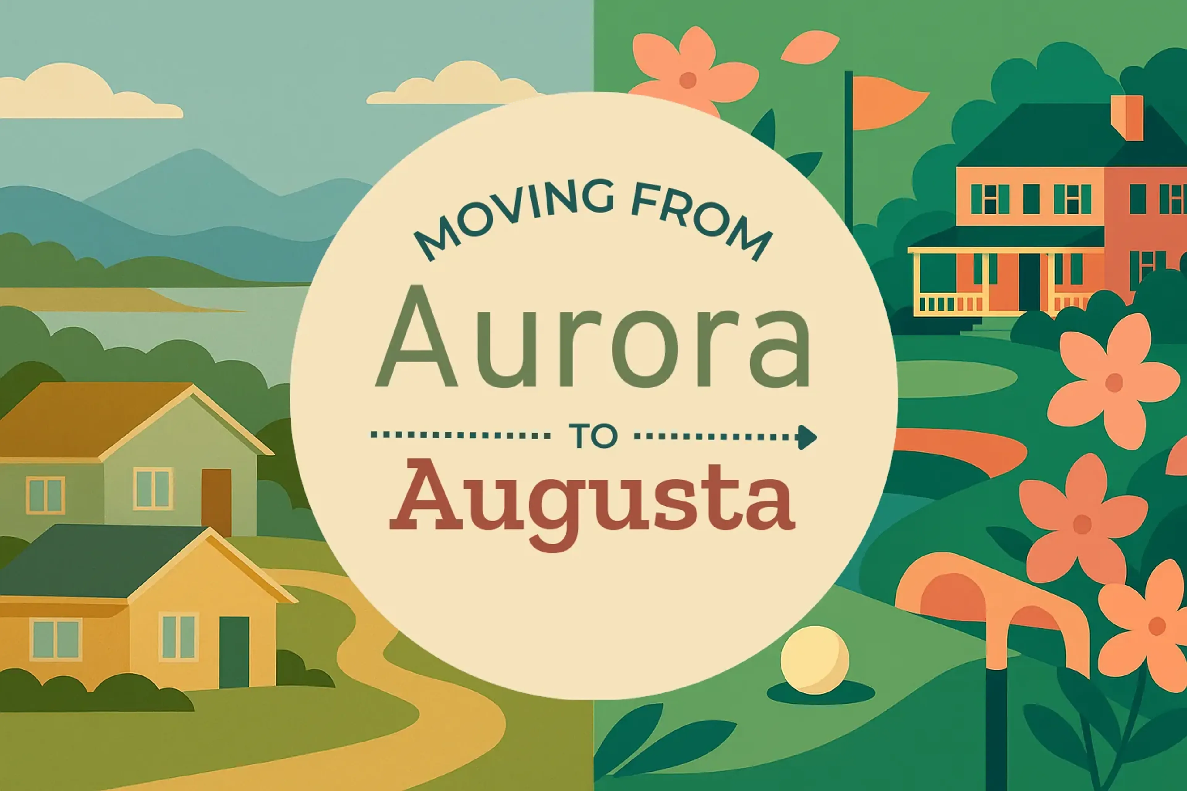 Side-by-side comparison of Aurora to Augusta moving companies