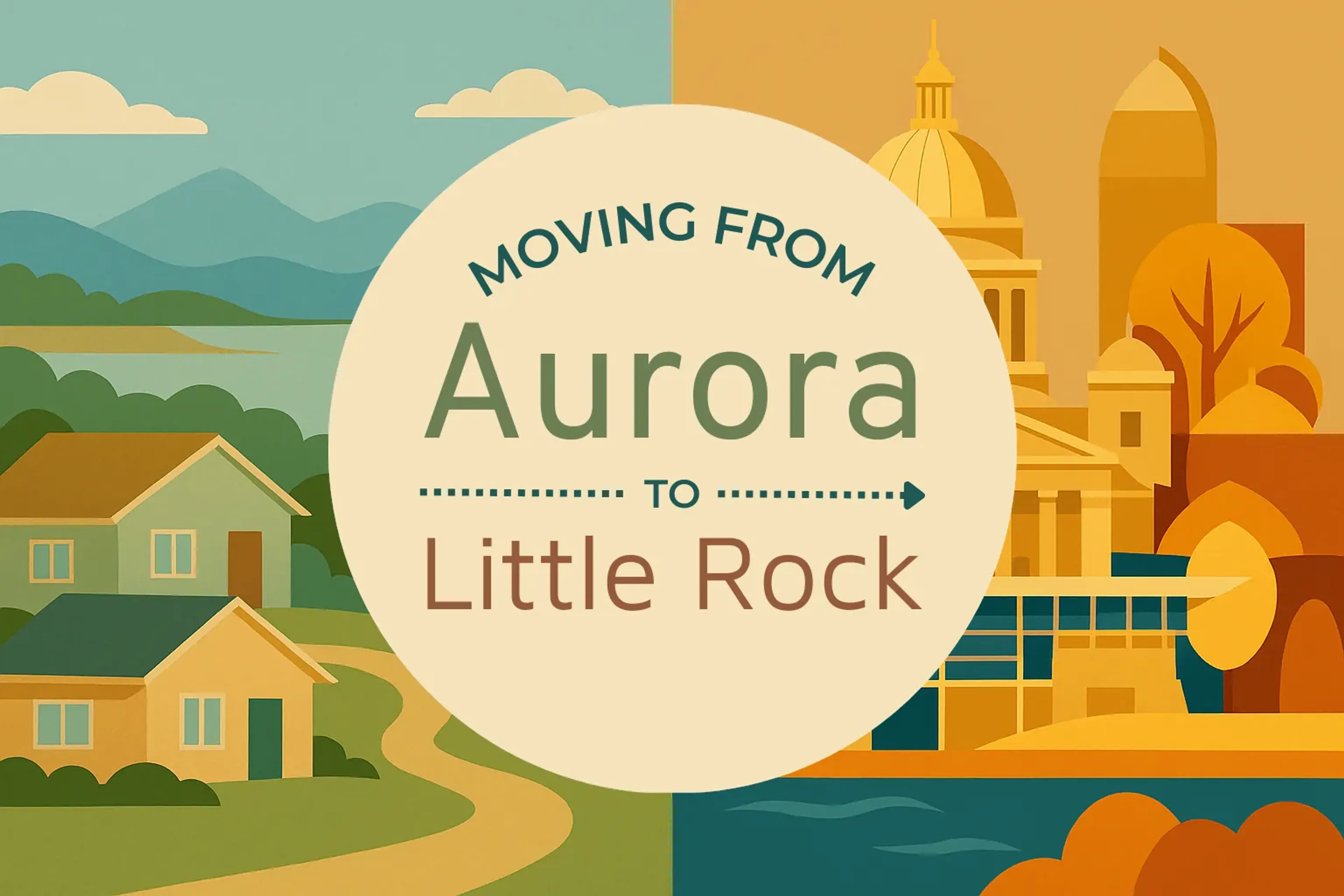 Side-by-side comparison of Aurora to Little Rock moving companies