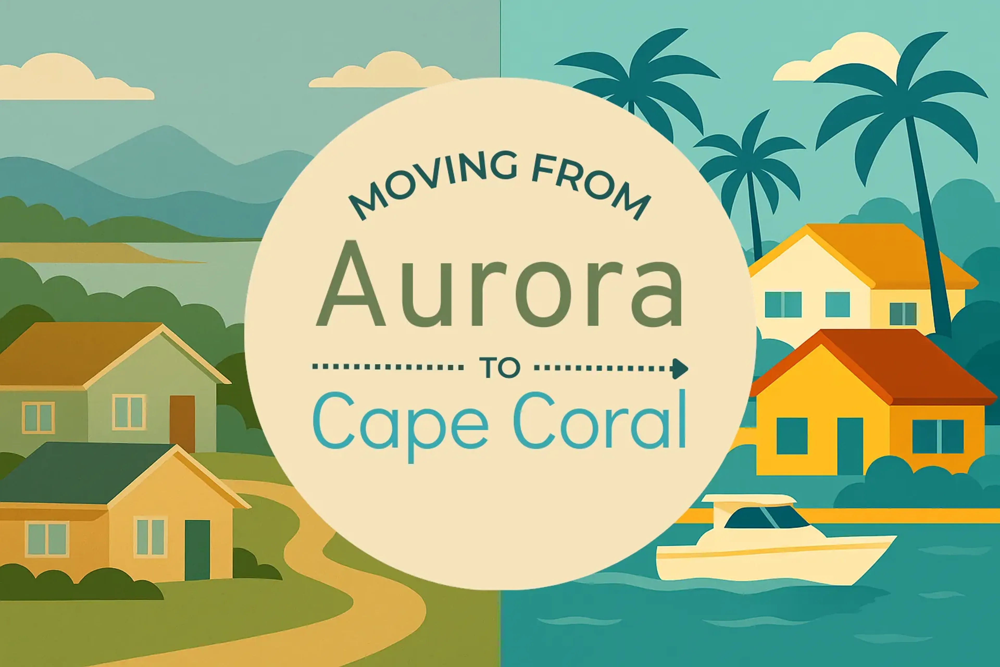 Side-by-side comparison of Aurora to Cape Coral moving companies