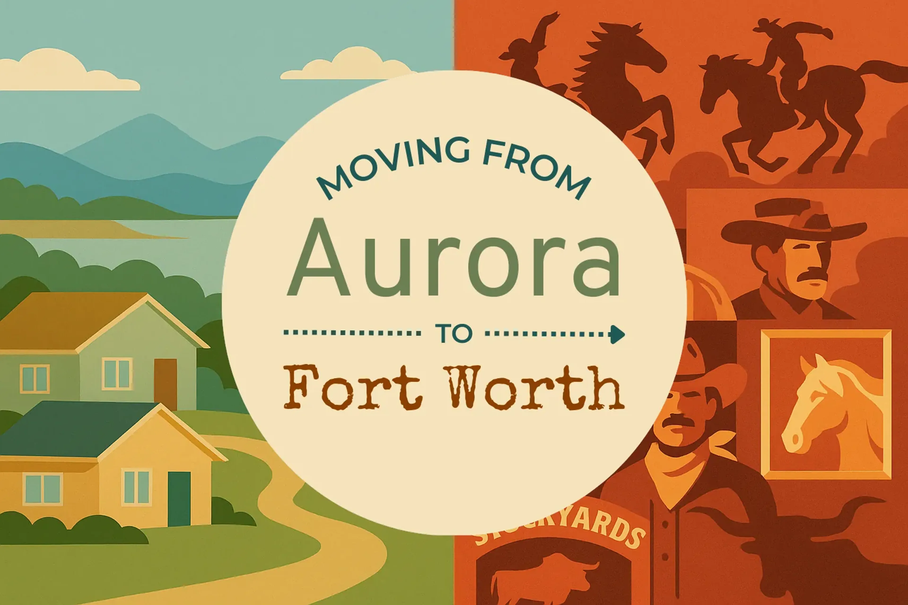 Side-by-side comparison of Aurora to Fort Worth moving companies