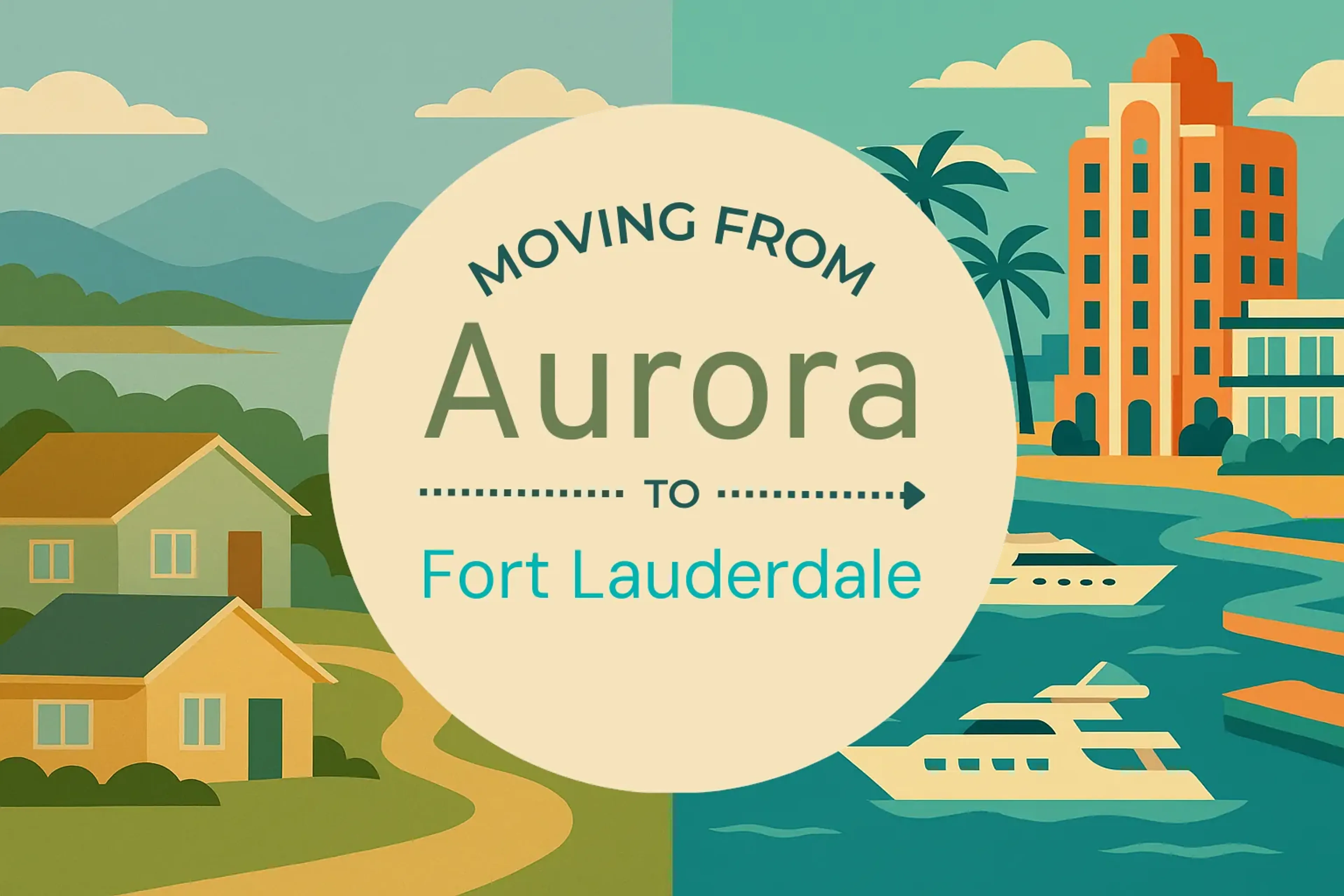 Side-by-side comparison of Aurora to Fort Lauderdale moving companies