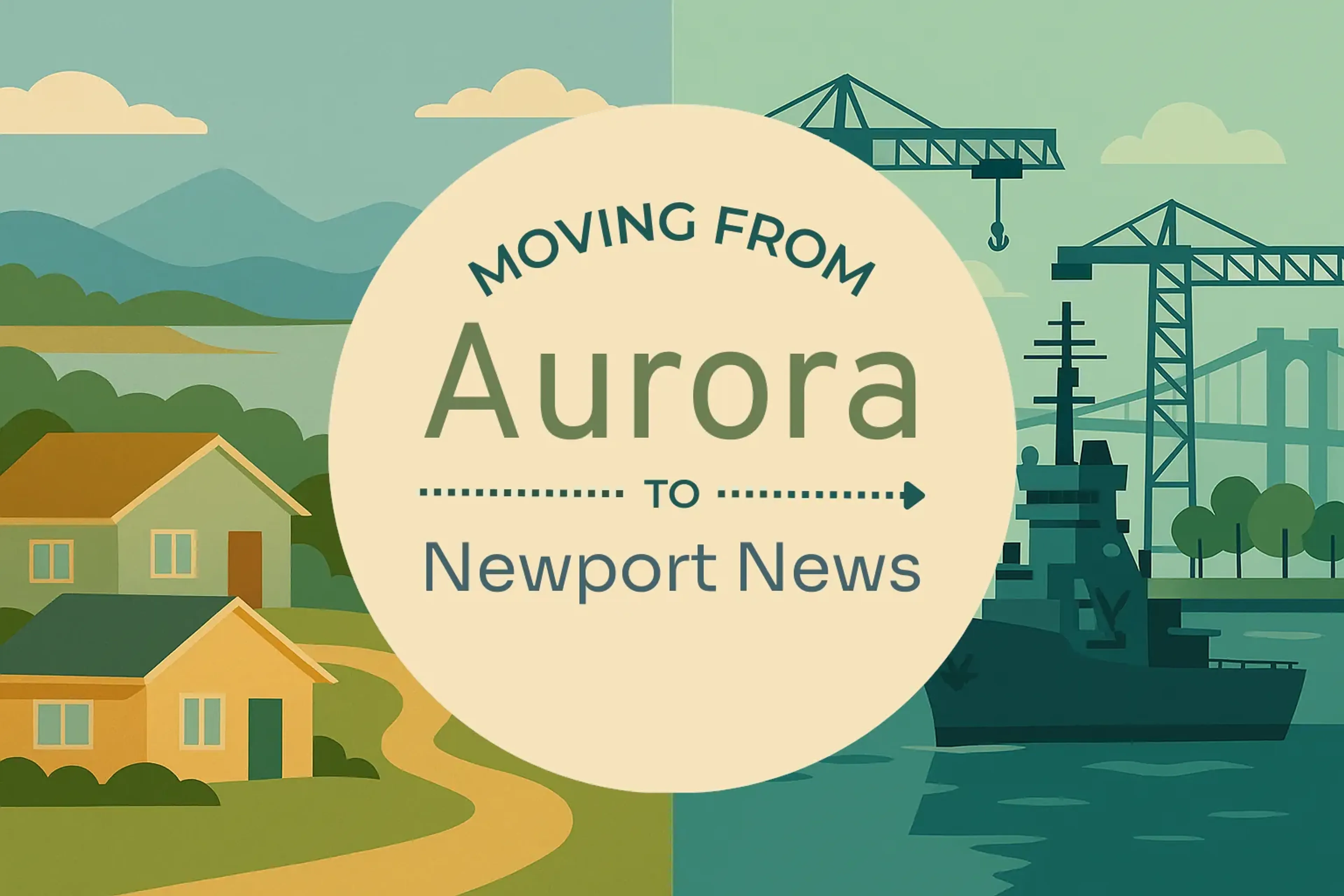 Side-by-side comparison of Aurora to Newport News moving companies