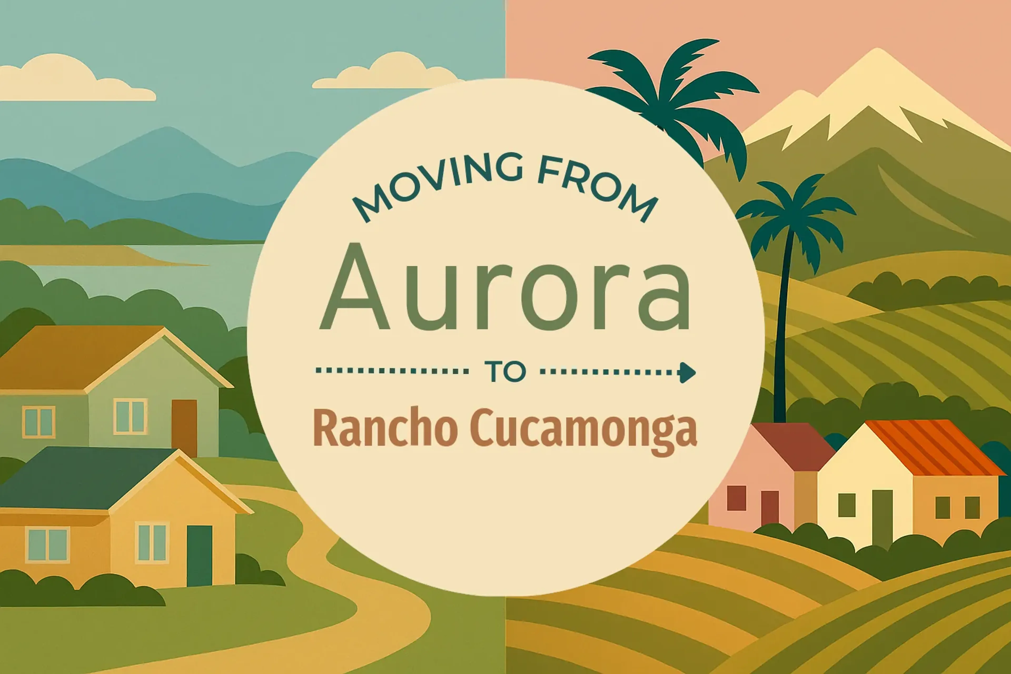 Side-by-side comparison of Aurora to Rancho Cucamonga moving companies