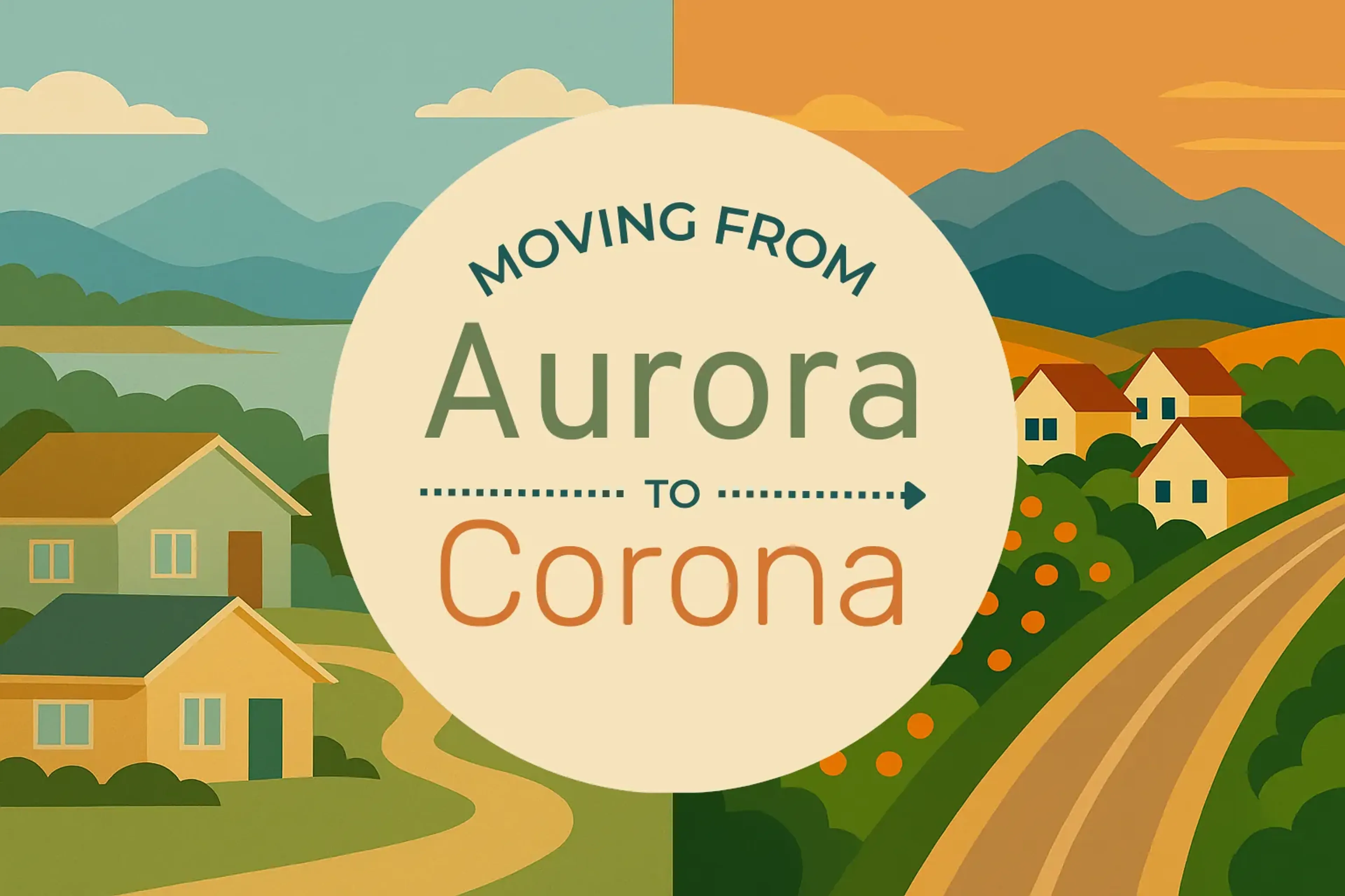 Side-by-side comparison of Aurora to Corona moving companies