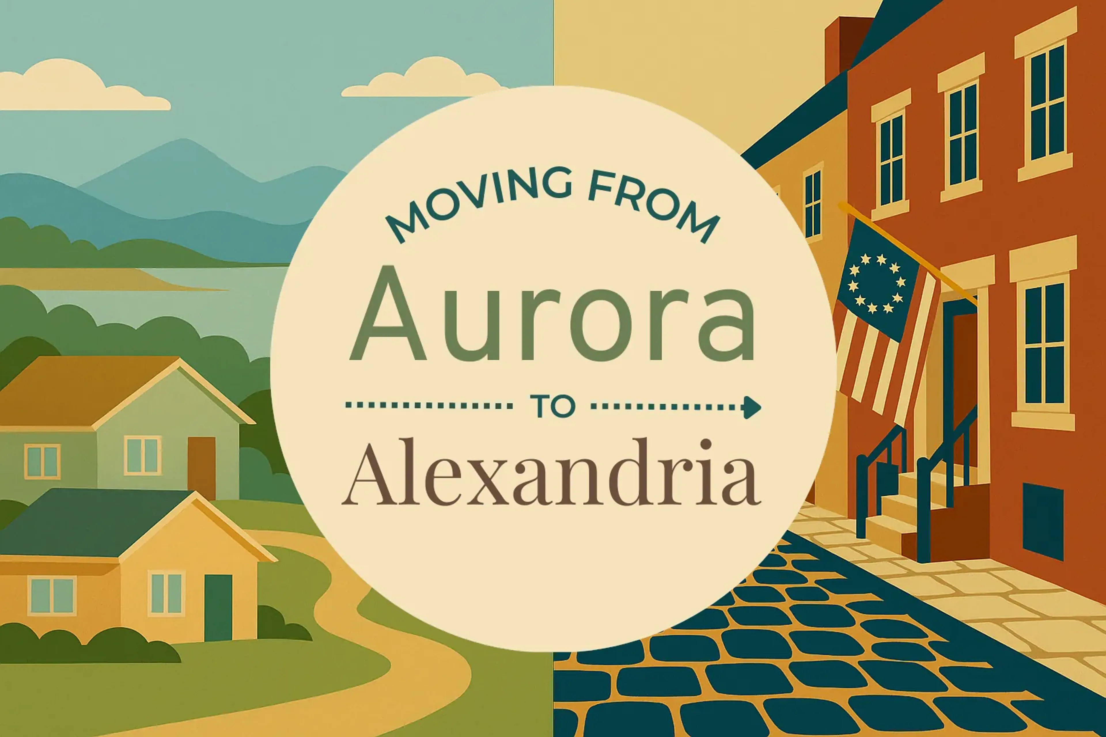 Side-by-side comparison of Aurora to Alexandria moving companies