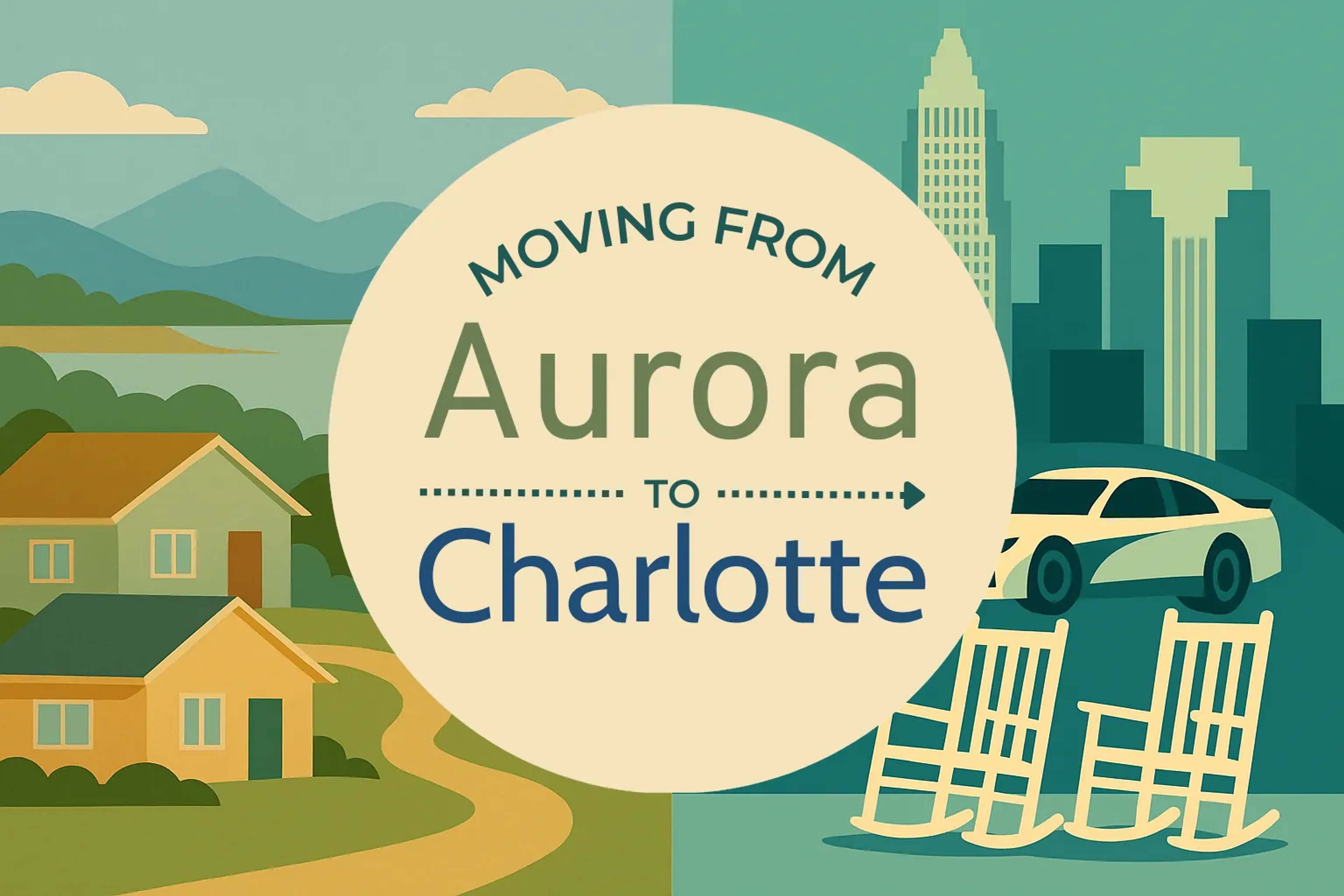 Side-by-side comparison of Aurora to Charlotte moving companies