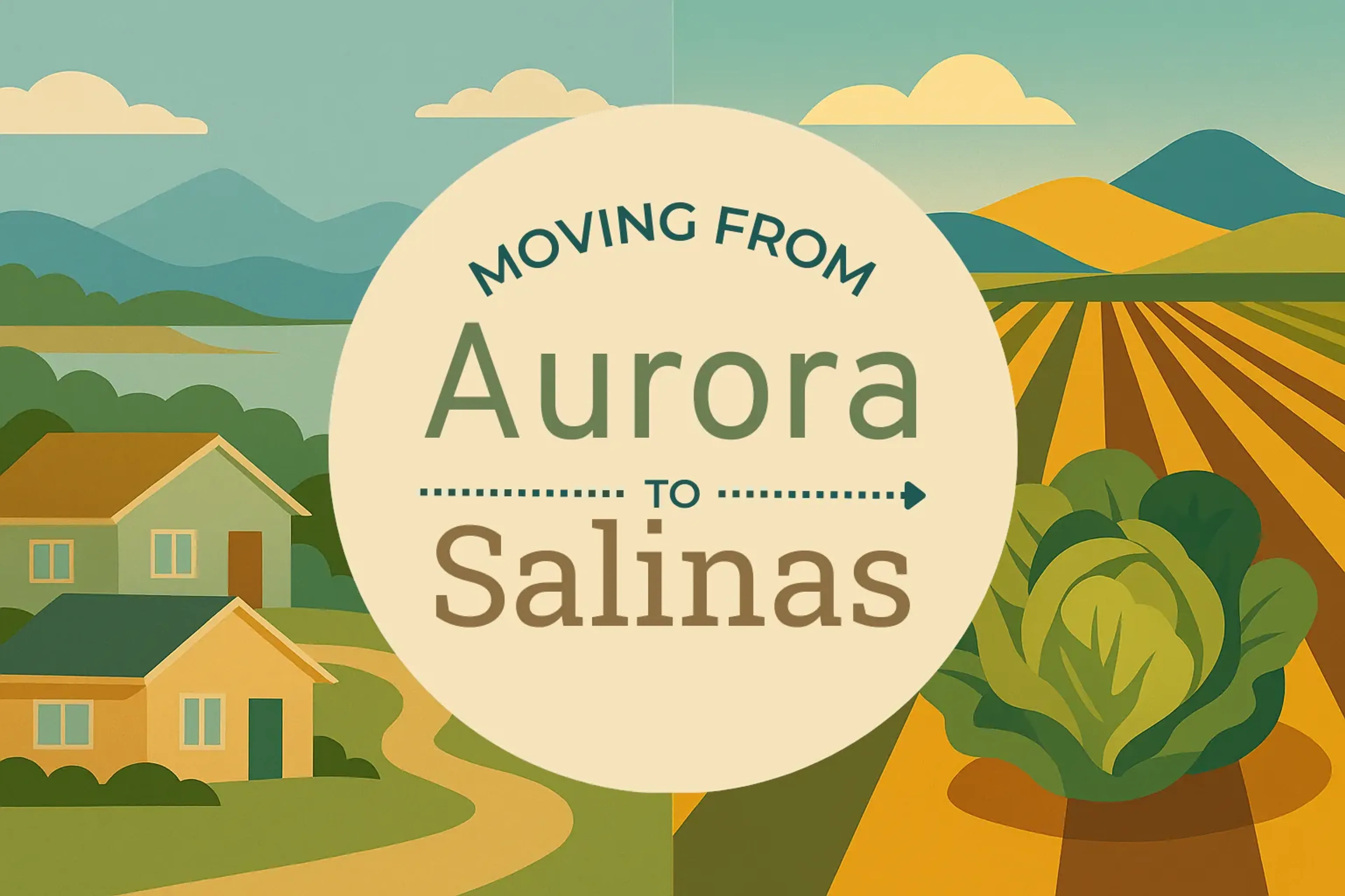 Side-by-side comparison of Aurora to Salinas moving companies
