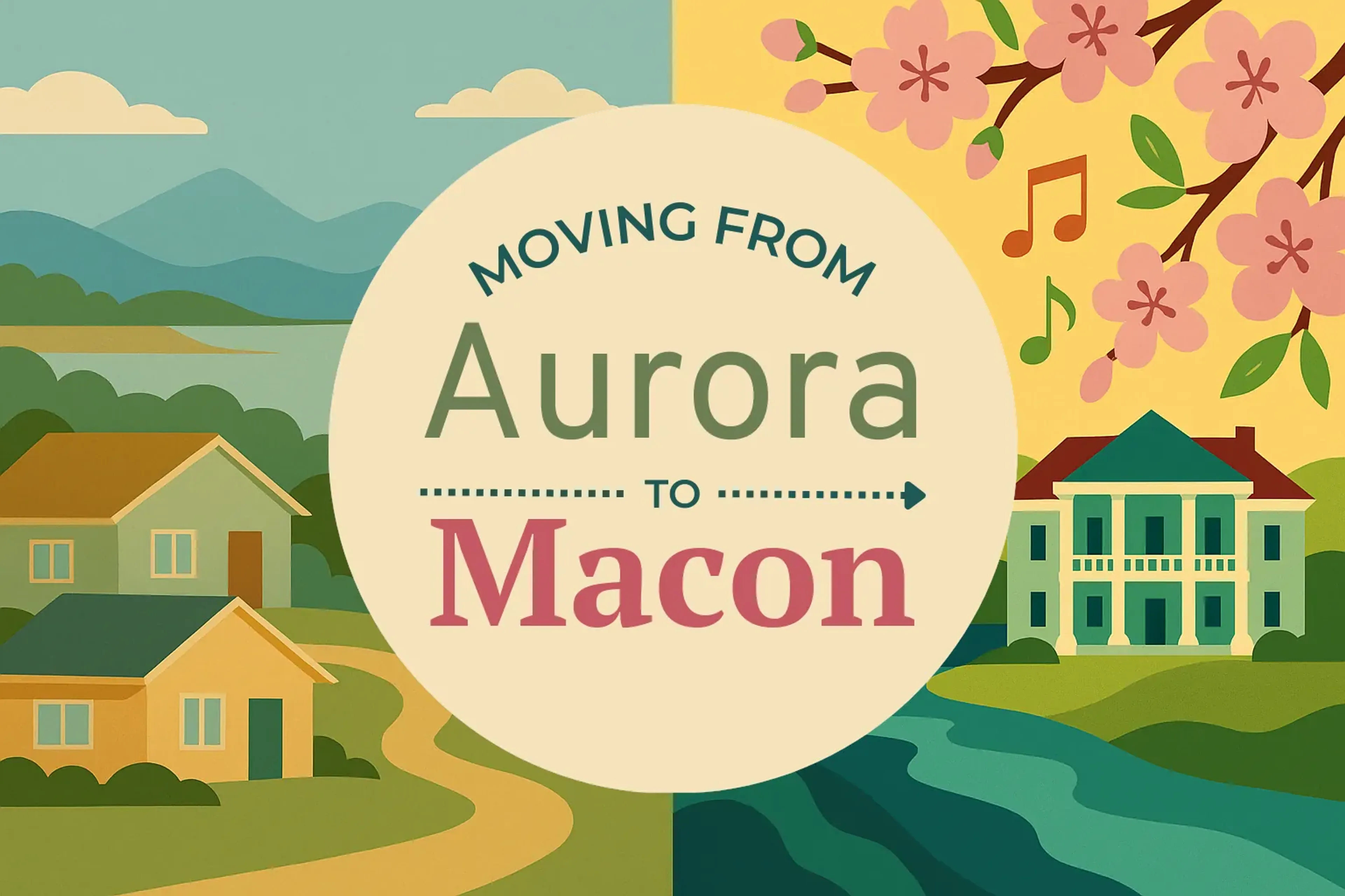 Side-by-side comparison of Aurora to Macon moving companies