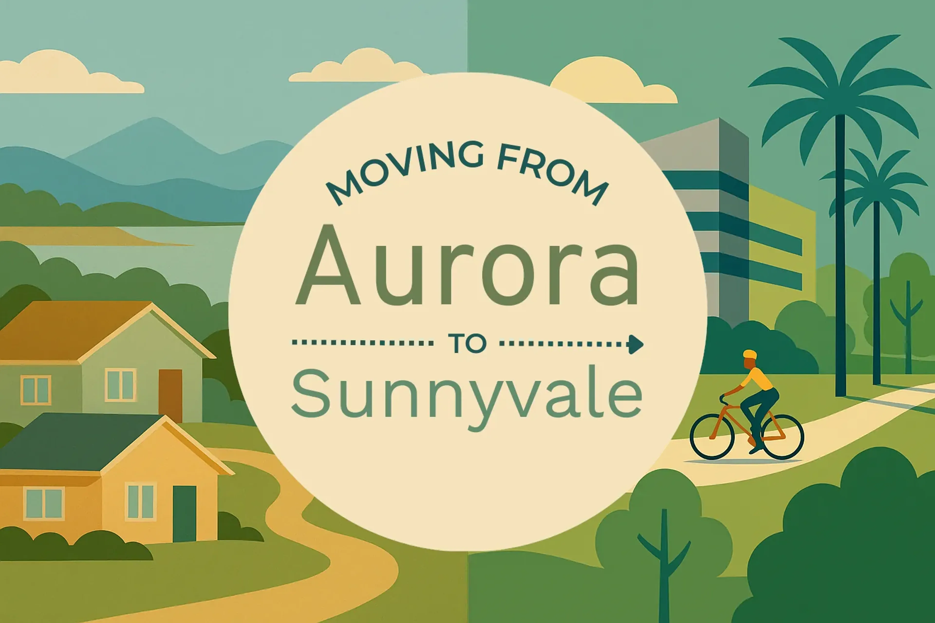 Side-by-side comparison of Aurora to Sunnyvale moving companies
