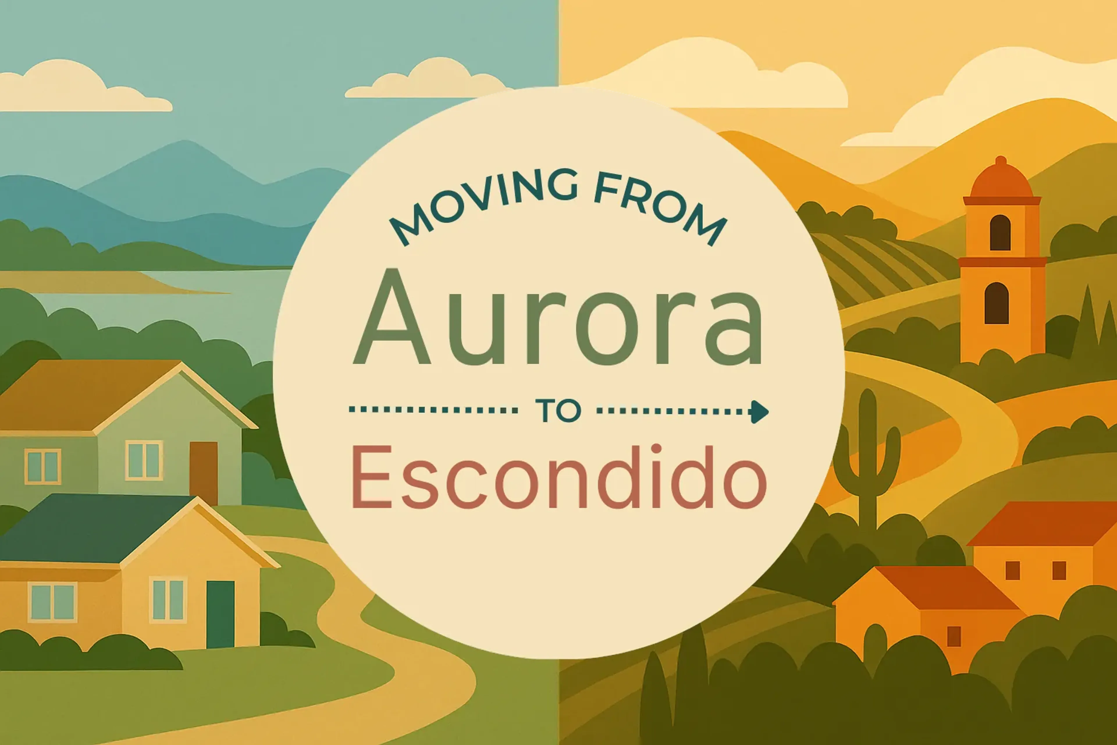 Side-by-side comparison of Aurora to Escondido moving companies