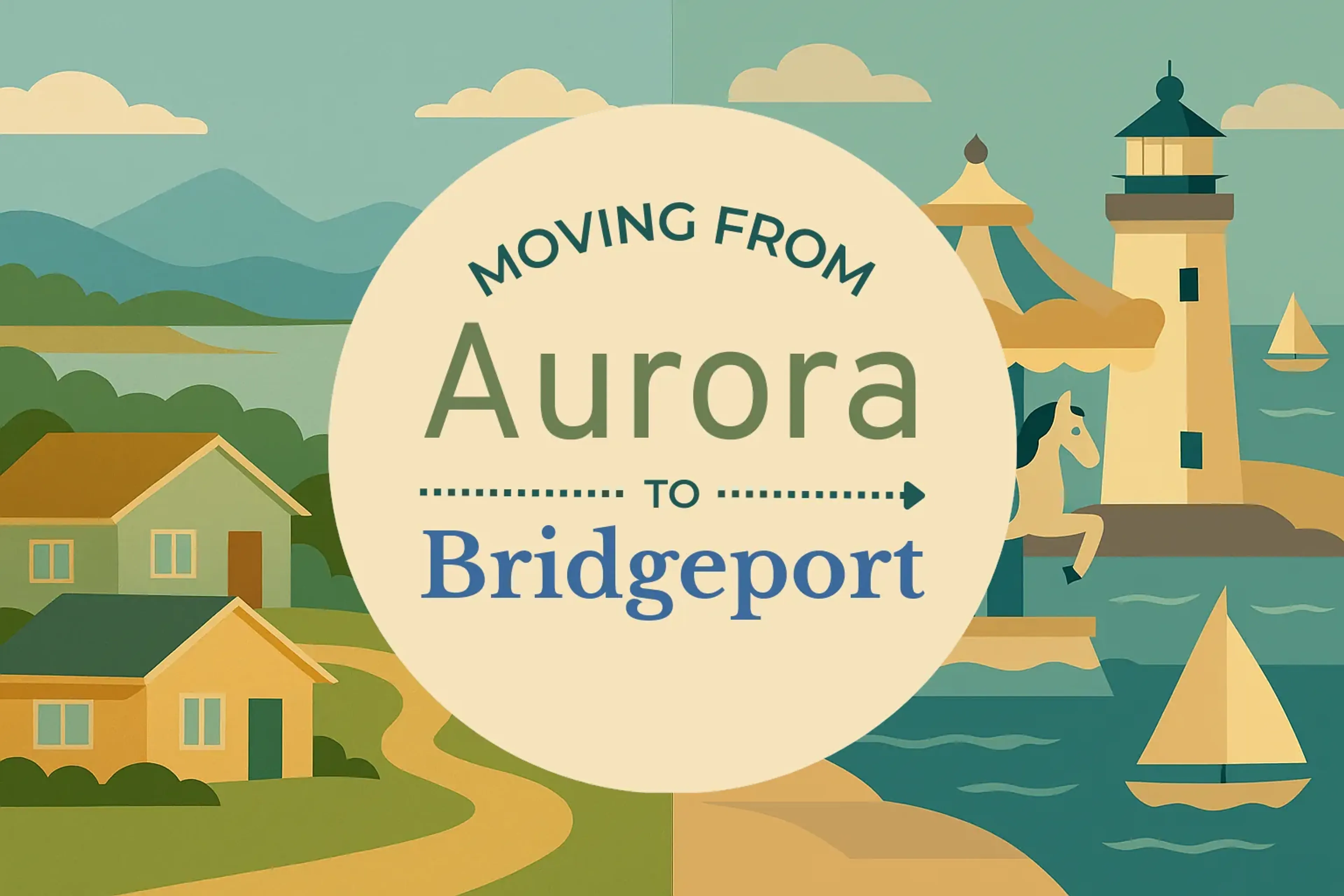 Side-by-side comparison of Aurora to Bridgeport moving companies