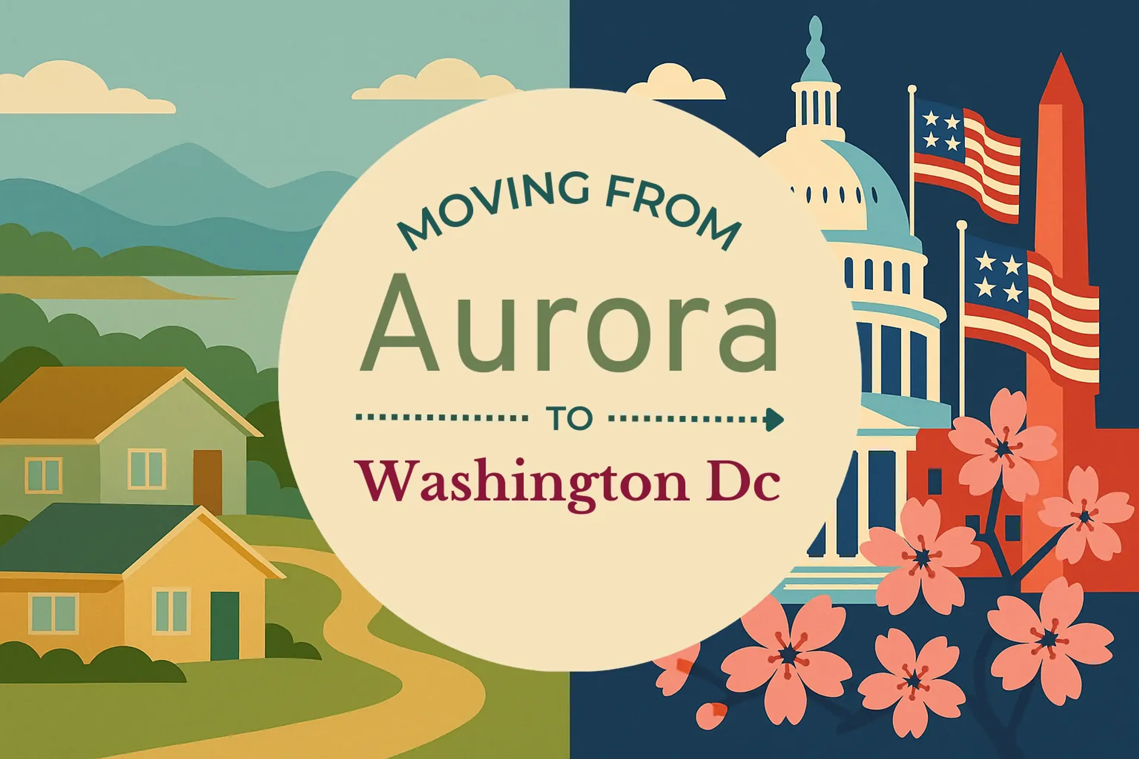 Side-by-side comparison of Aurora to Washington DC moving companies