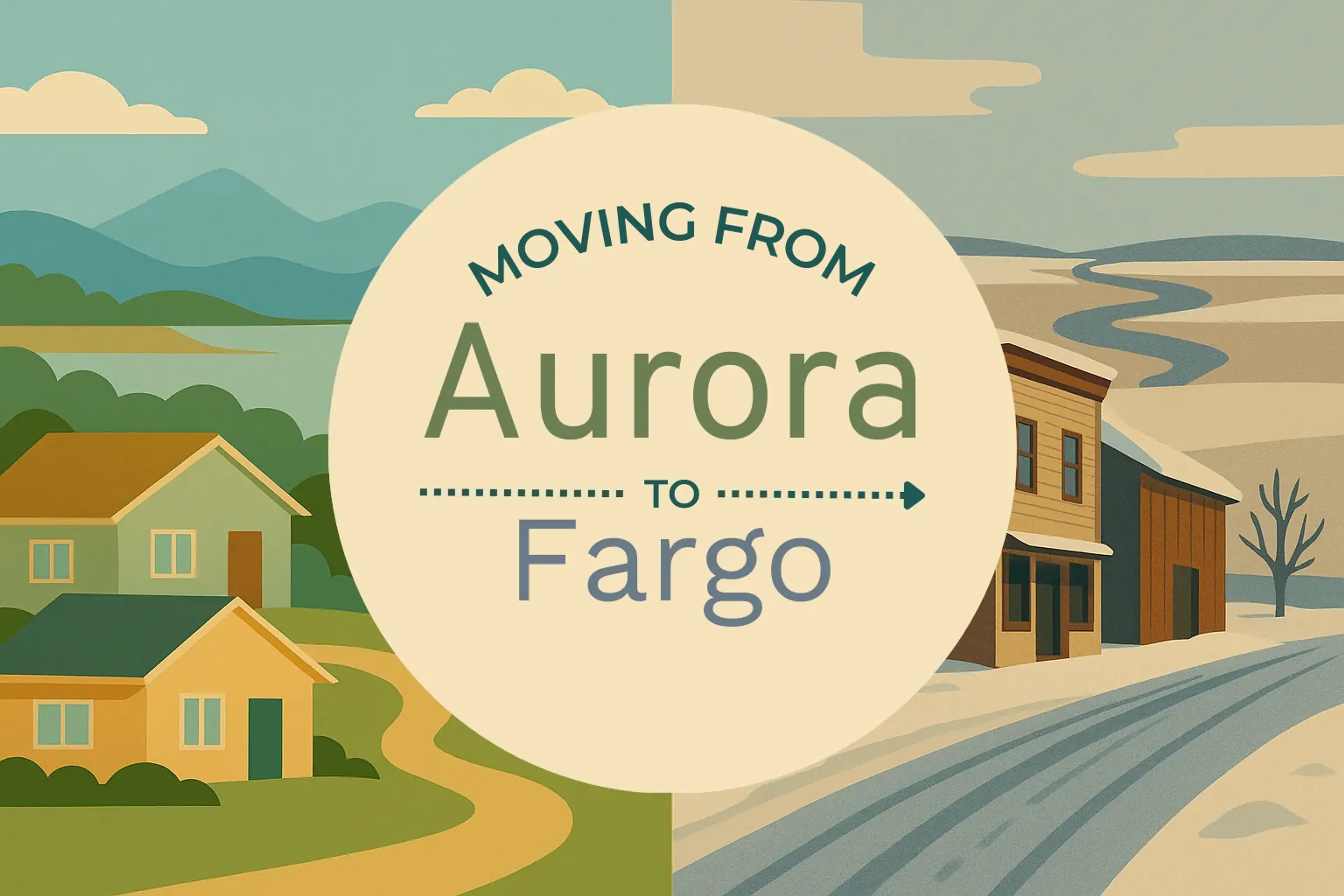 Side-by-side comparison of Aurora to Fargo moving companies
