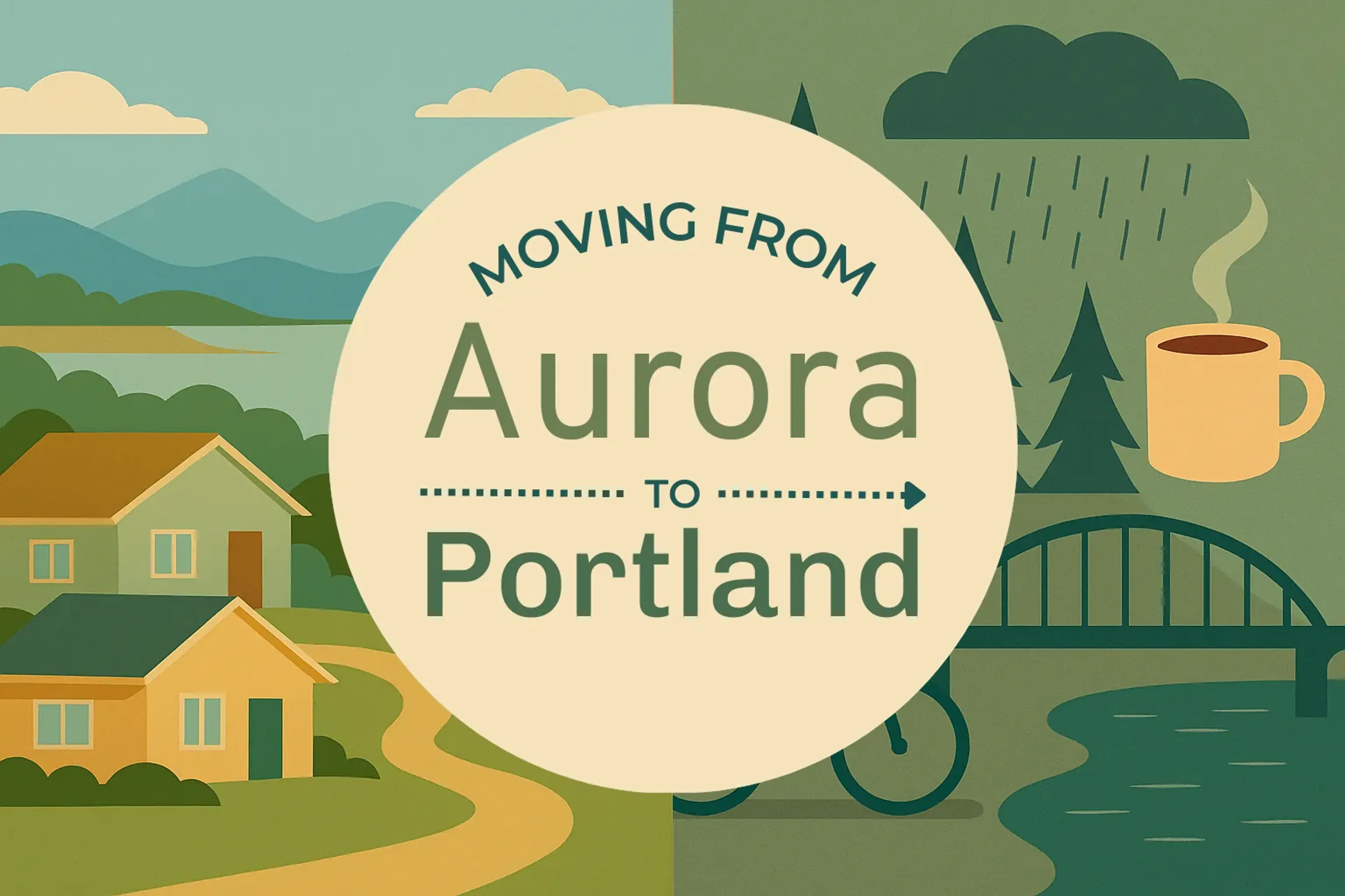 Side-by-side comparison of Aurora to Portland moving companies