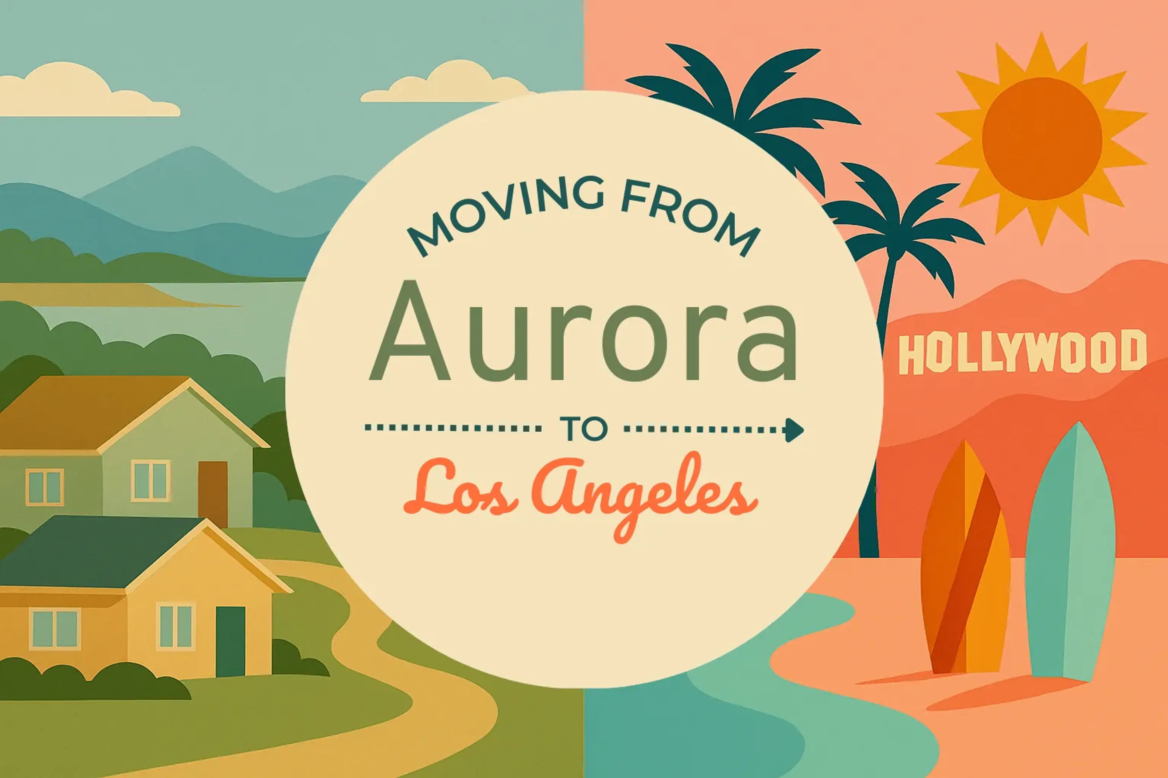 Side-by-side comparison of Aurora to Los Angeles moving companies
