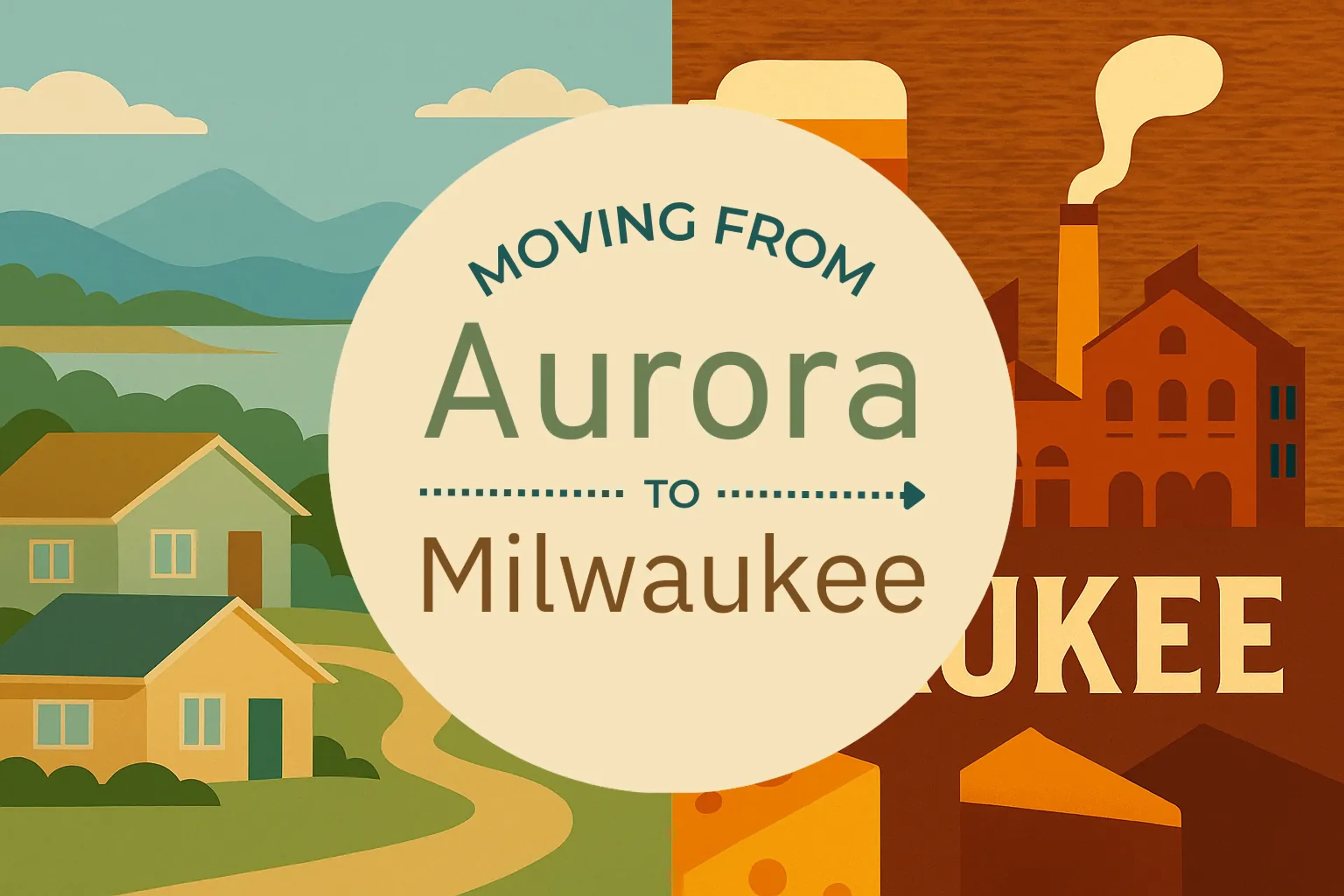 Side-by-side comparison of Aurora to Milwaukee moving companies
