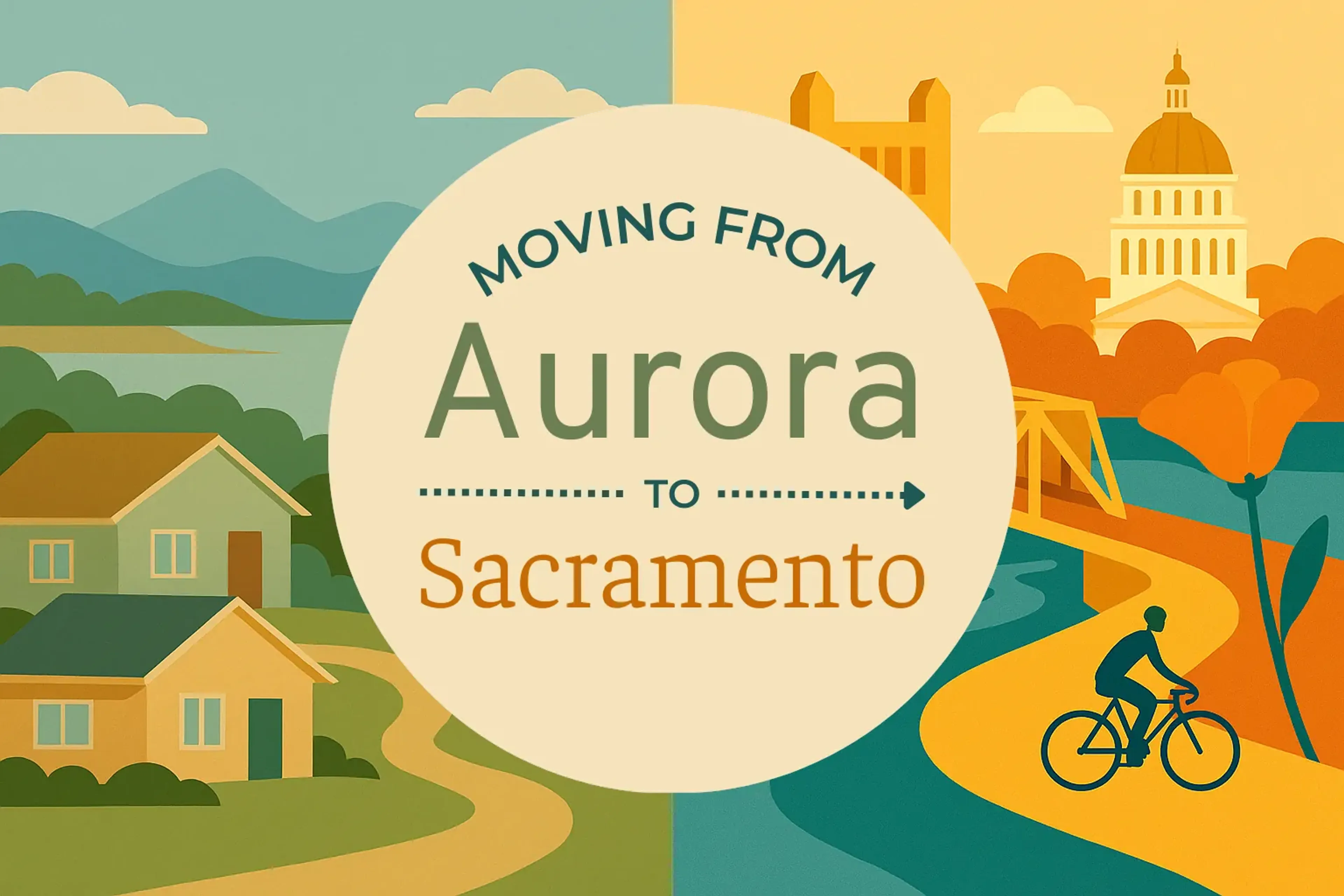 Side-by-side comparison of Aurora to Sacramento moving companies